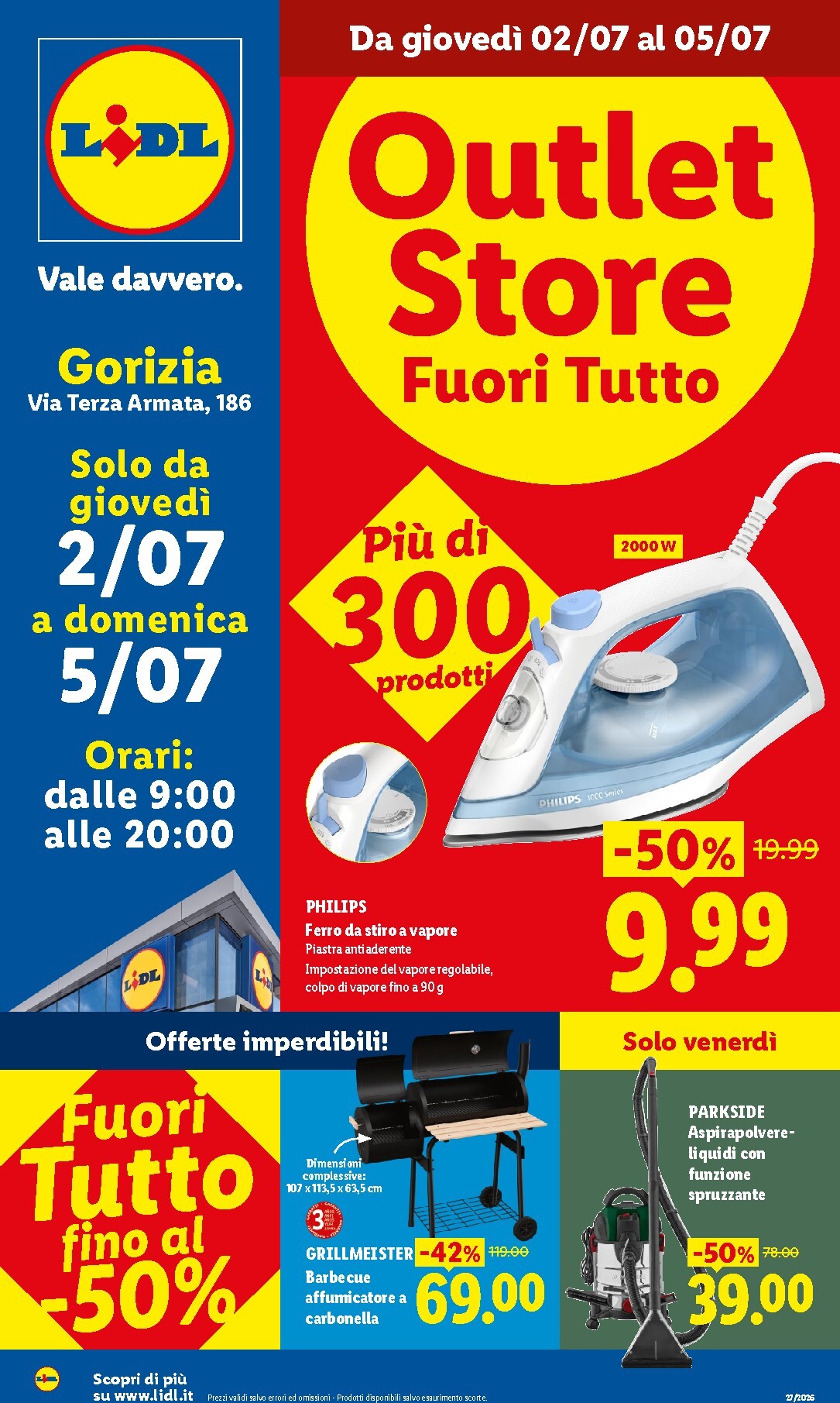 lidl - Volantino Lidl - Outlet Store Gorizia per la prossima settimana dal giovedì 02/07/2026 al domenica 05/07/2026