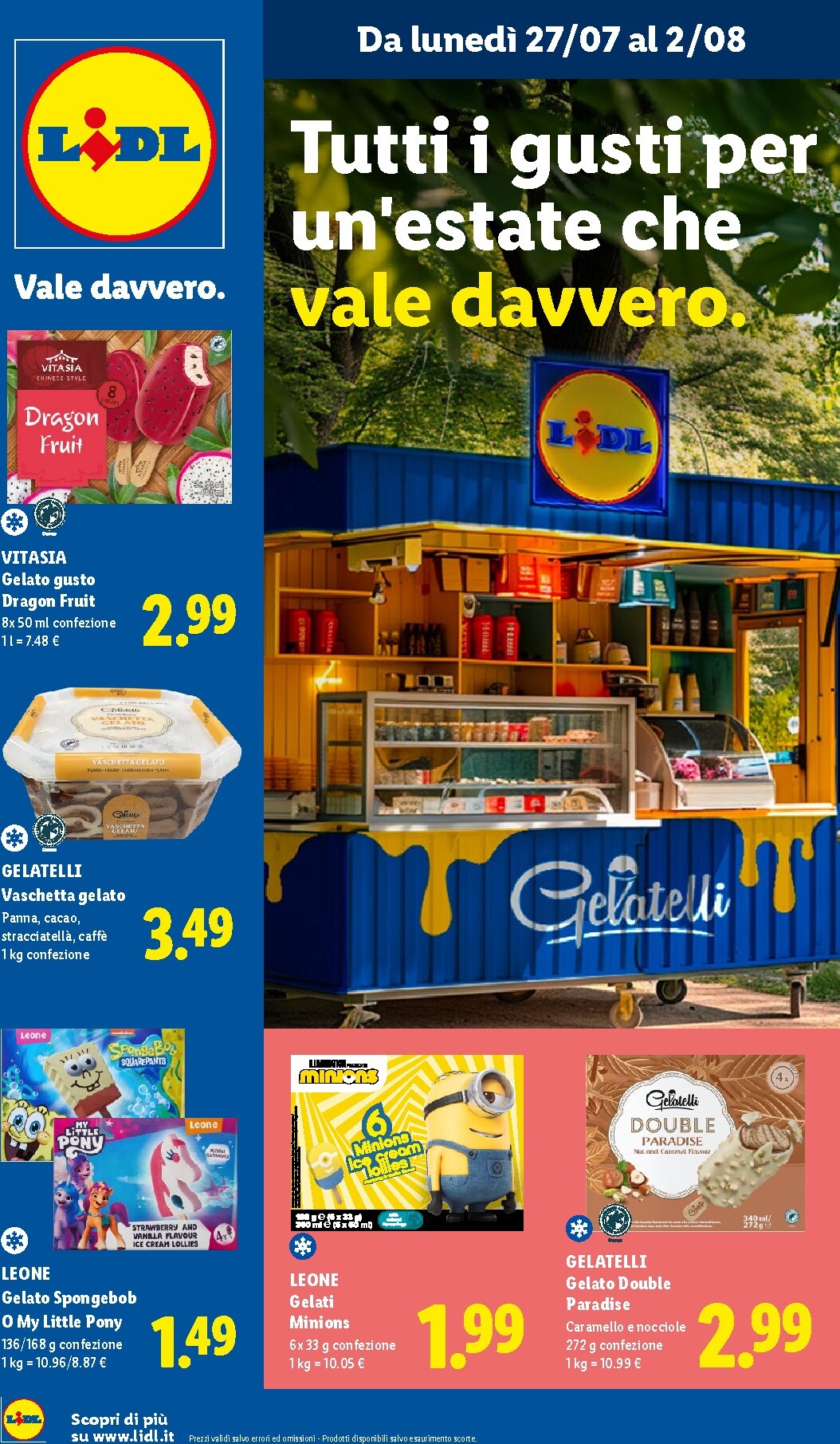 lidl - Volantino attuale di Lidl - Tutti i gusti dell'estate valido dal lunedì 27/07/2026 al domenica 02/08/2026 - page: 1