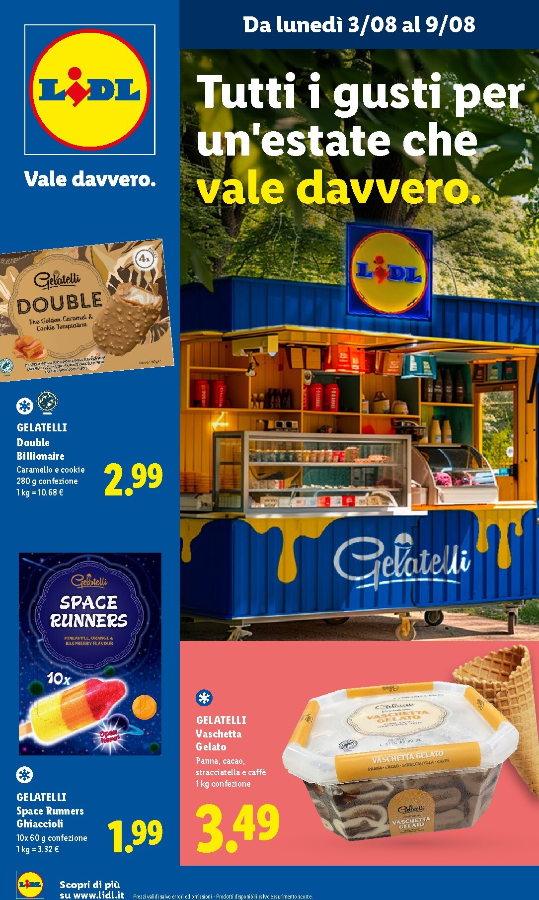 lidl - Volantino attuale di Lidl - Tutti i gusti dell'estate valido dal lunedì 03/08/2026 al domenica 09/08/2026 - page: 1