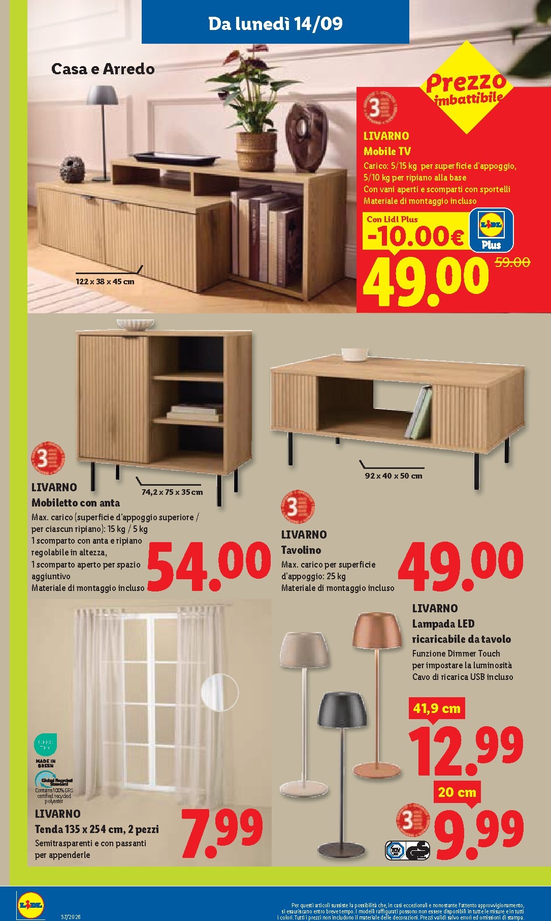 lidl - Volantino Lidl per la prossima settimana dal giovedì 10/09/2026 al mercoledì 16/09/2026 - page: 44