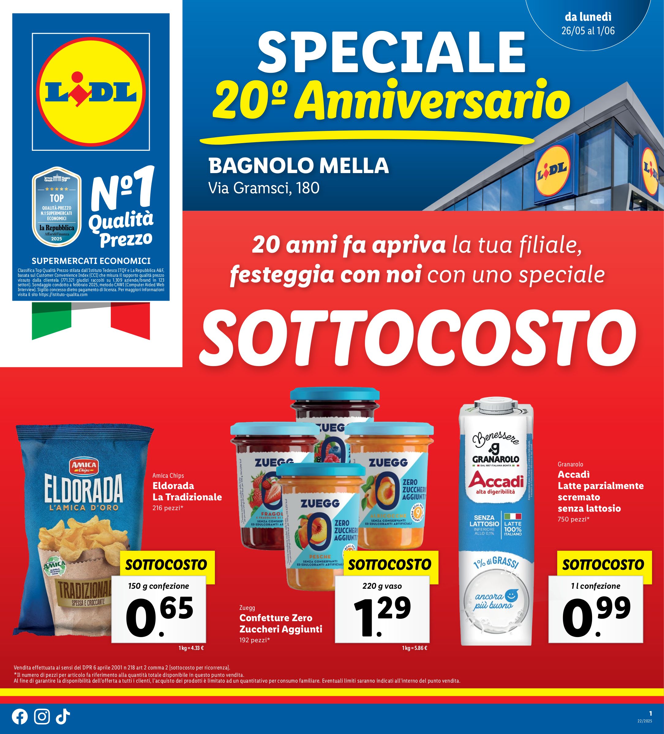 lidl - Volantino Lidl - Speciale Anniversario Bagnolo Mella valido dal 26/05 al 01/06