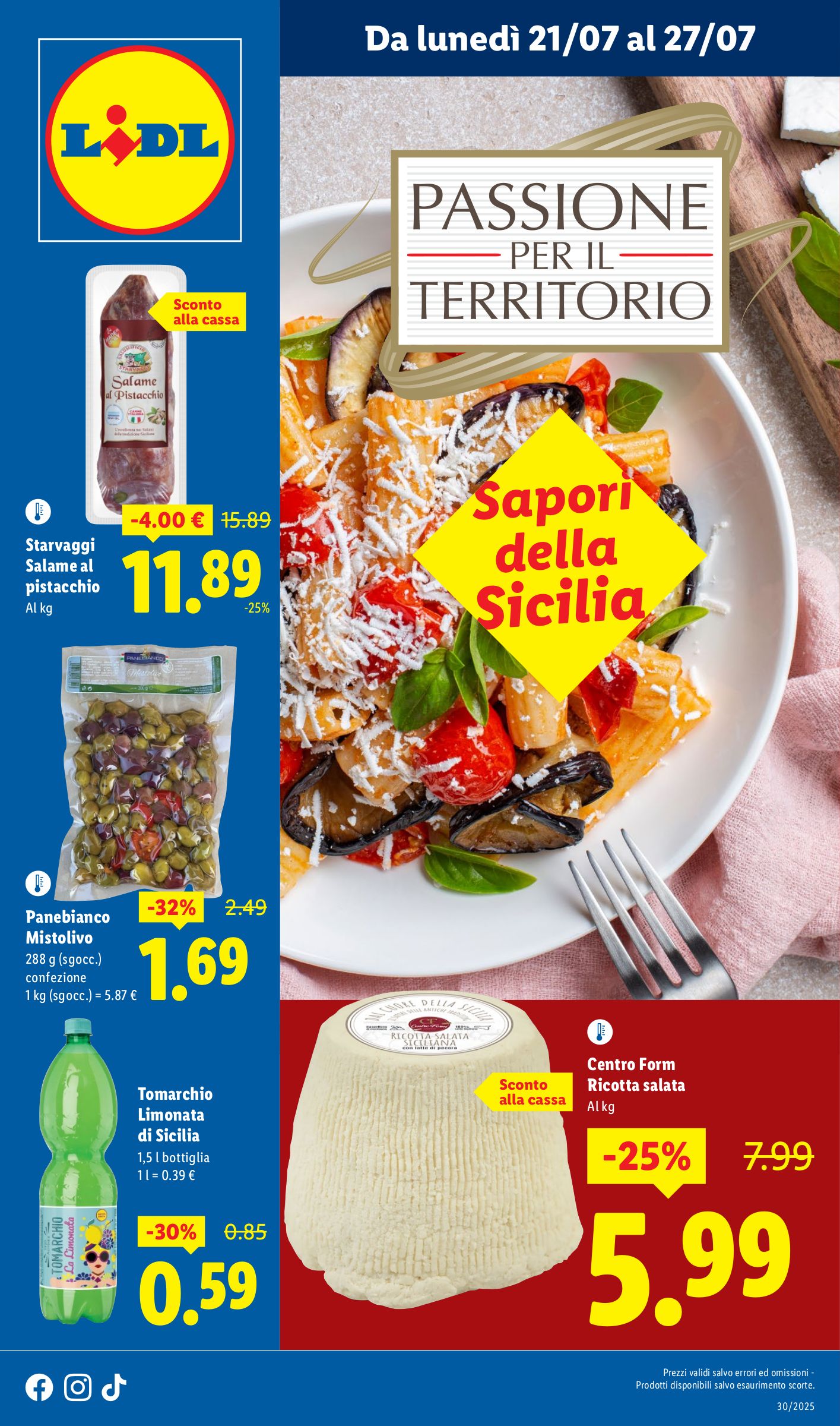 lidl - Volantino Lidl - Sicilia valido dal 21/07 al 27/07 - page: 1