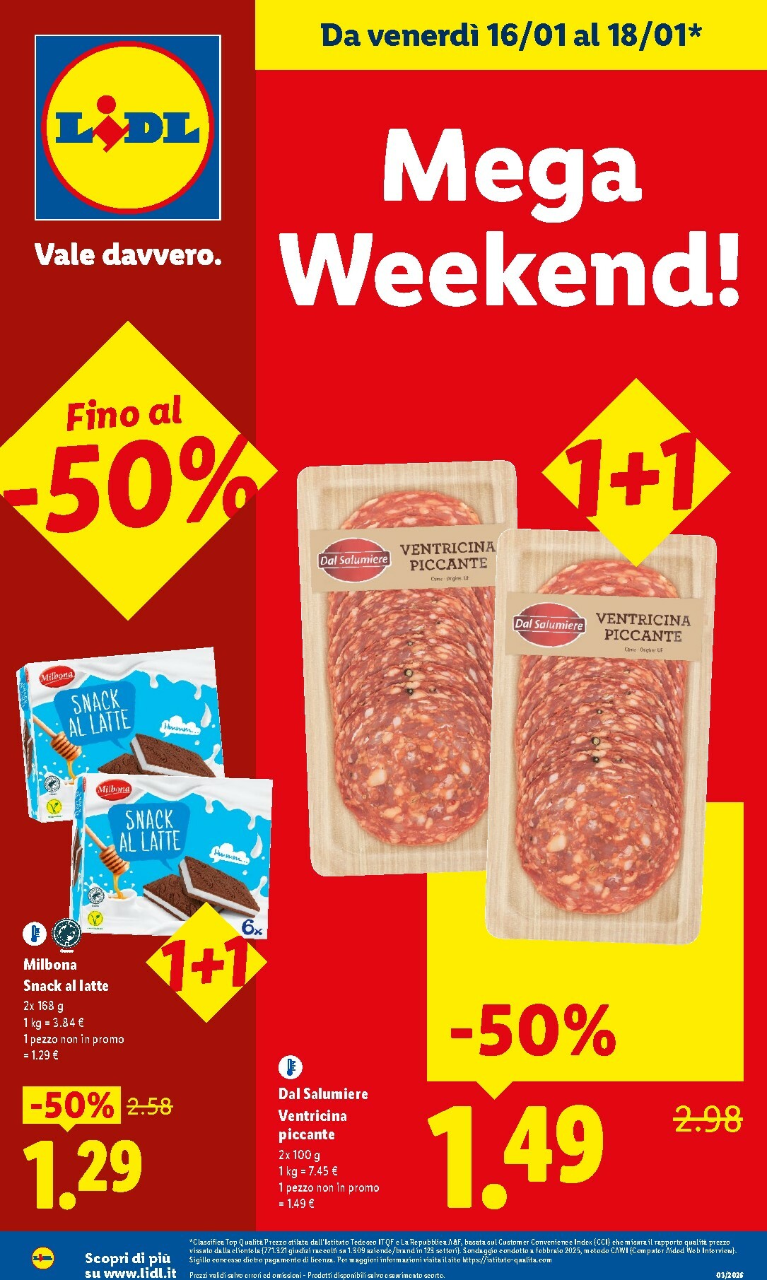 lidl - Volantino Lidl - Mega Weekend valido dal 16/01 al 18/01