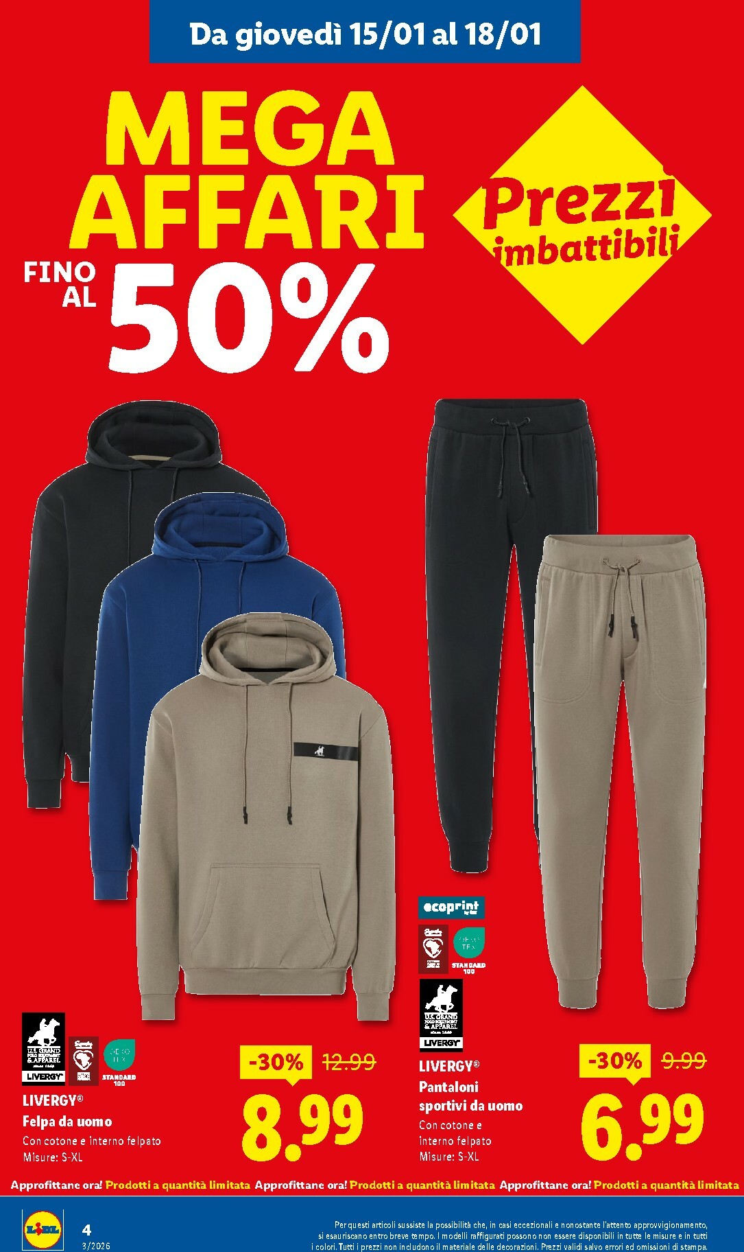 lidl - Volantino Lidl - Mega Affari valido dal 15/01 al 18/01 - page: 4