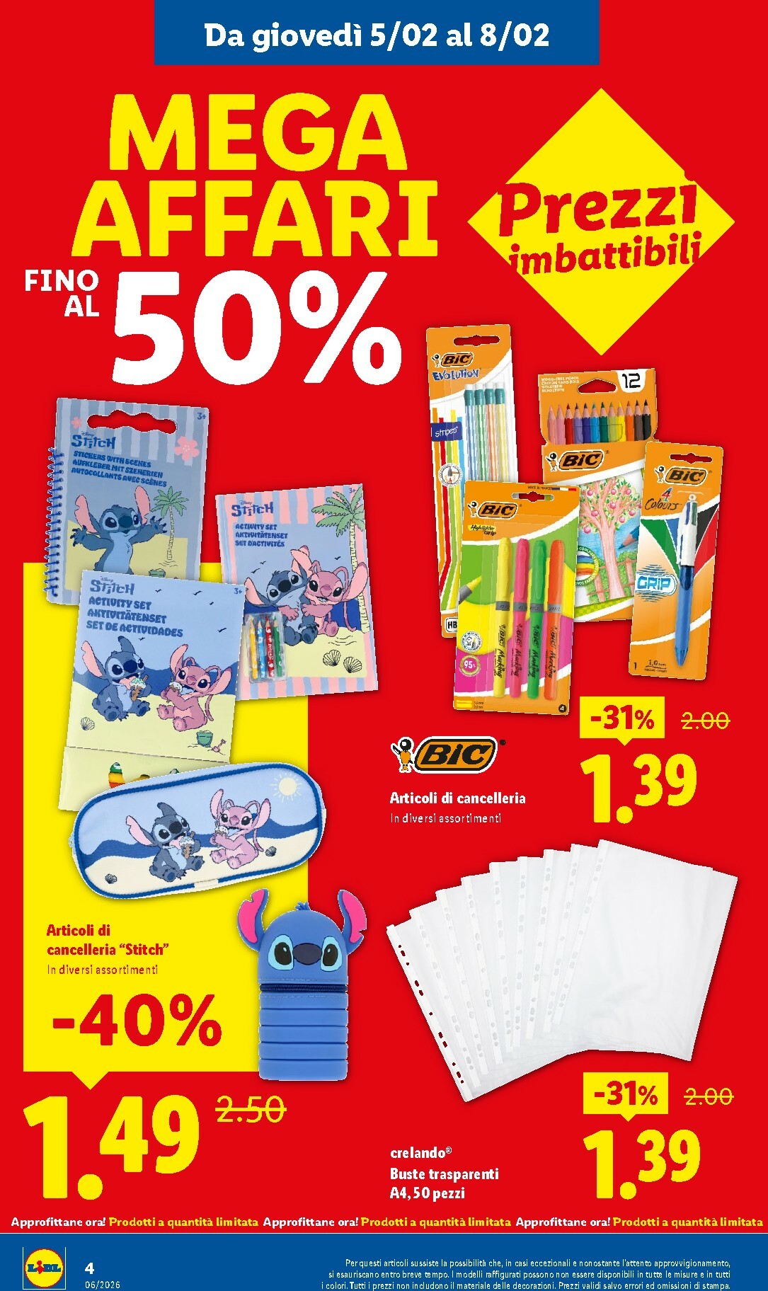 lidl - Volantino Lidl - Mega Affari valido dal 05/02/2026 al 08/02/2026 - page: 4