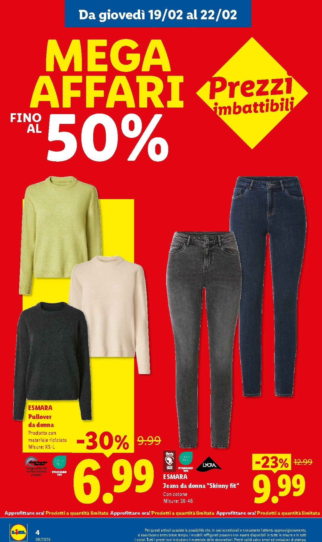 lidl - Volantino Lidl - Mega Affari valido dal 19/02/2026 al 22/02/2026 - page: 4
