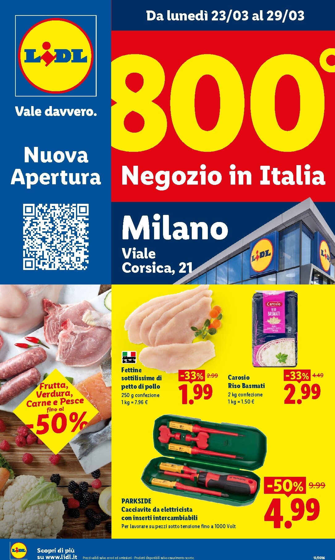 lidl - Volantino Lidl - Nuova apertura Milano Viale Corsica valido dal 23/03/2026 al 29/03/2026