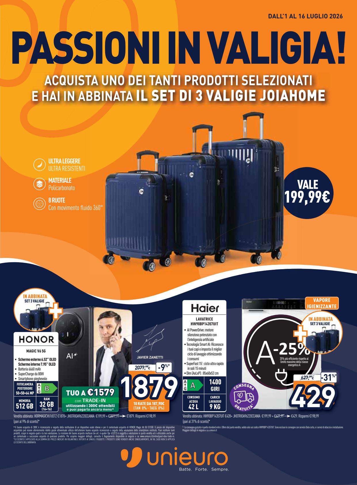 unieuro - Volantino attuale di Unieuro valido dal mercoledì 01/07/2026 al giovedì 16/07/2026