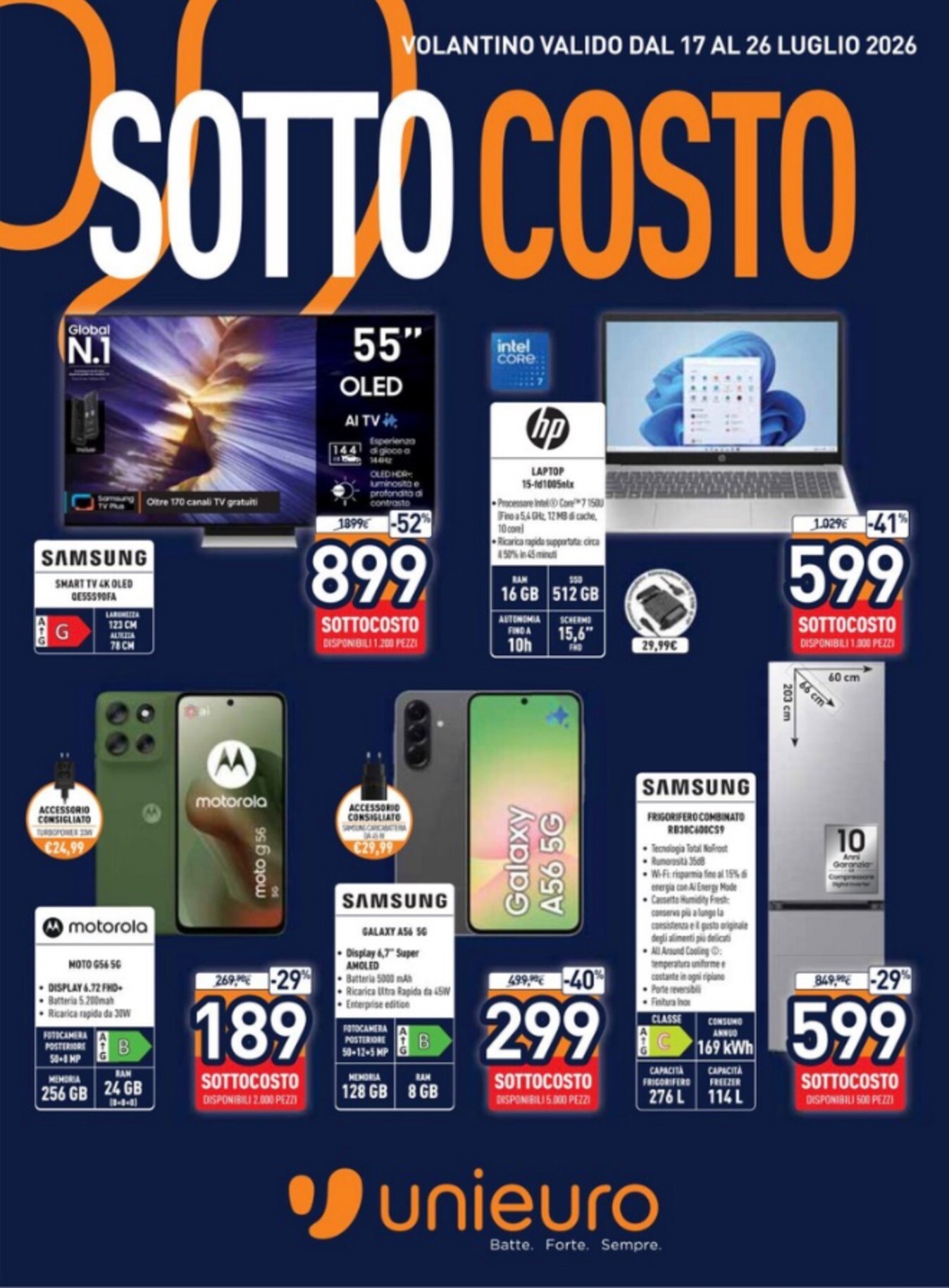 unieuro - Volantino attuale di Unieuro valido dal venerdì 17/07/2026 al domenica 26/07/2026