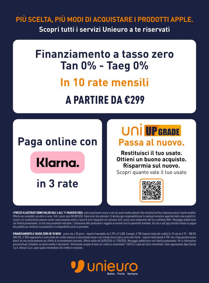 unieuro - Volantino attuale di Unieuro - Speciale Apple valido dal lunedì 04/05/2026 al lunedì 11/05/2026 - page: 14