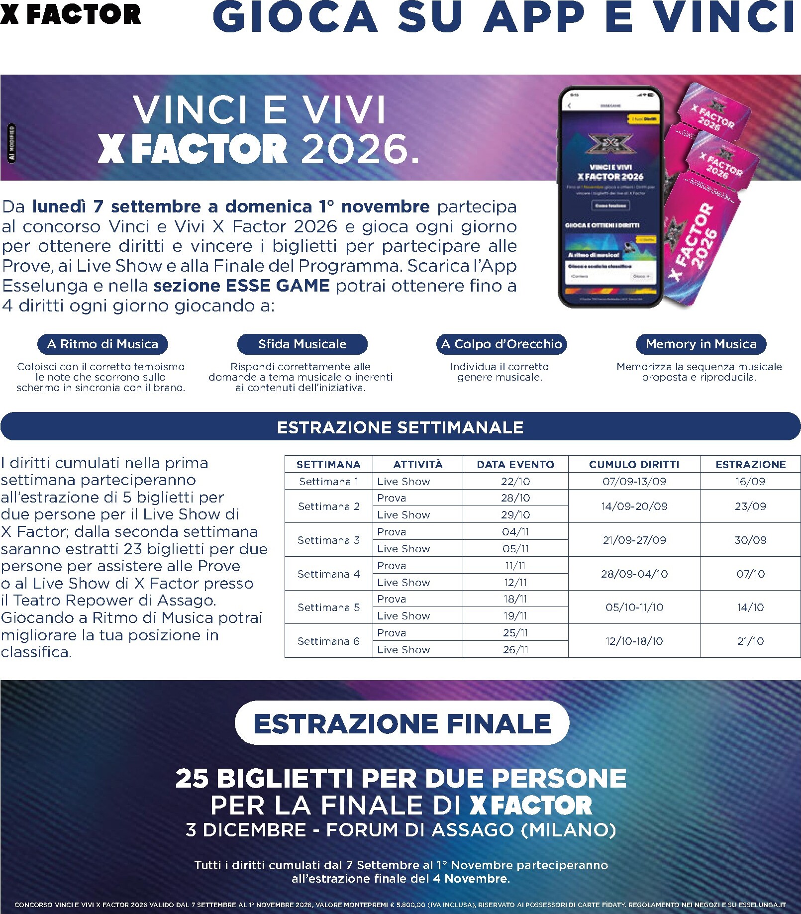 esselunga - Volantino attuale di Esselunga - Collezione XFactor - 1° Appuntamento valido dal lunedì 07/09/2026 al mercoledì 02/12/2026 - page: 4