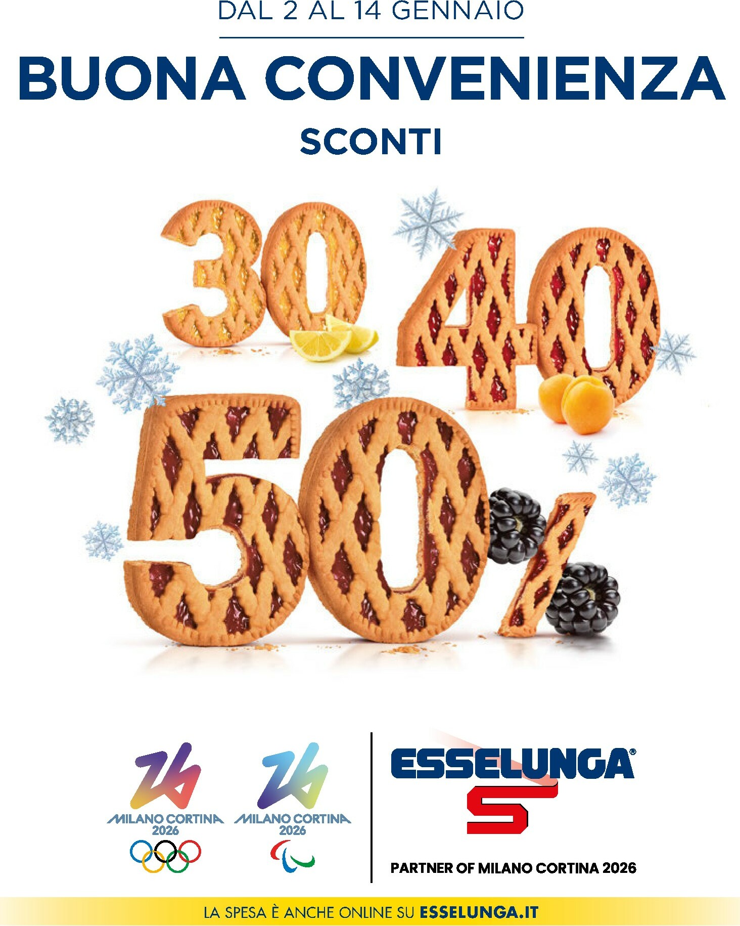 esselunga - Volantino Esselunga - 30/40/50% valido dal 02/01 al 14/01