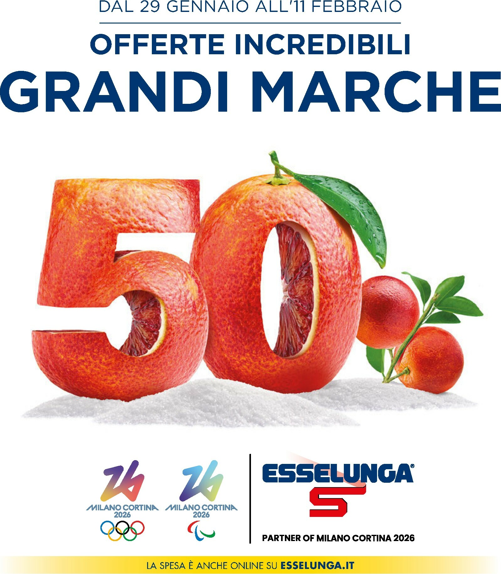 esselunga - Volantino Esselunga - Grandi Marche al 50% valido dal 29/01 al 11/02