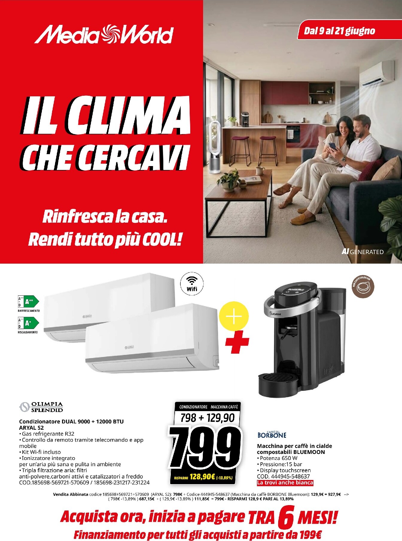 mediaworld - Volantino attuale di Mediaworld - Il Clima Che Cercavi valido dal martedì 09/06/2026 al domenica 21/06/2026