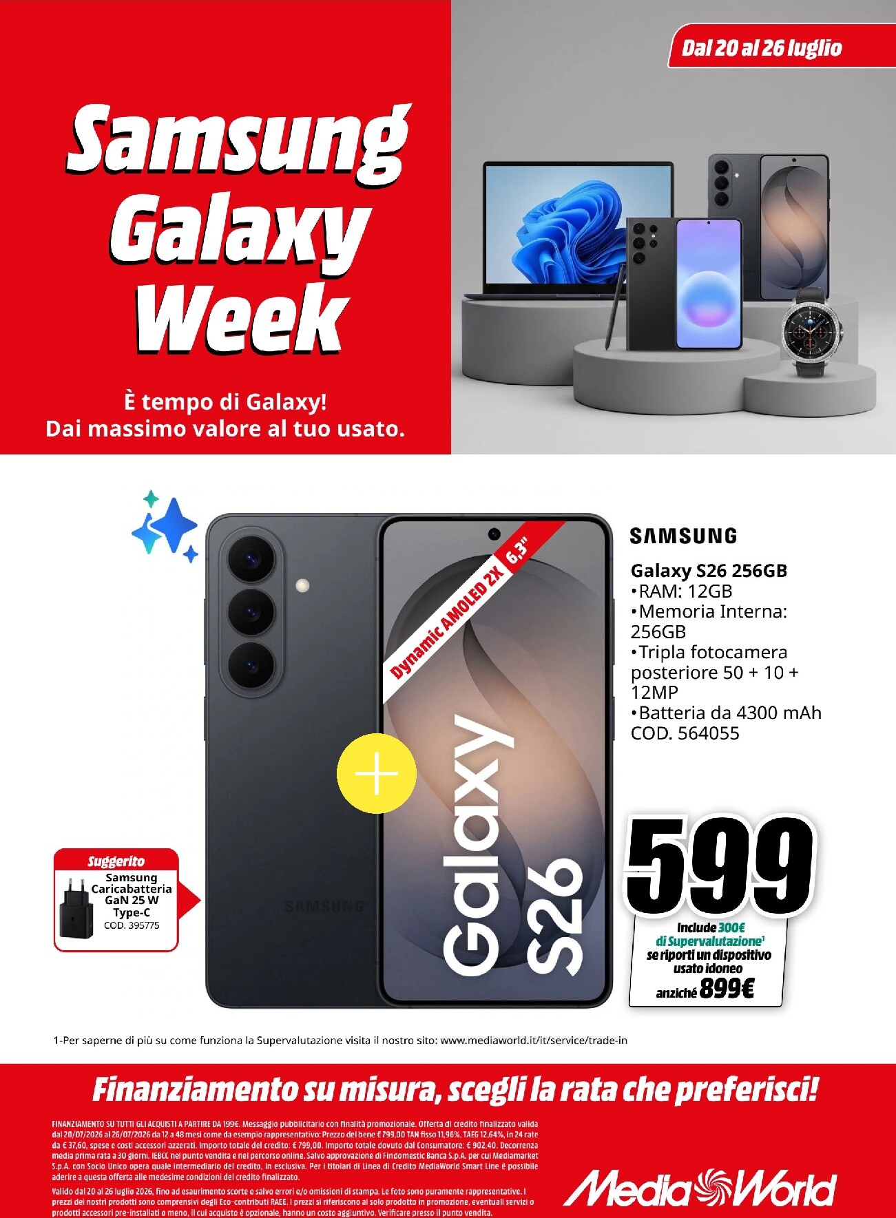 mediaworld - Volantino attuale di Mediaworld - Galaxy Week valido dal lunedì 20/07/2026 al domenica 26/07/2026