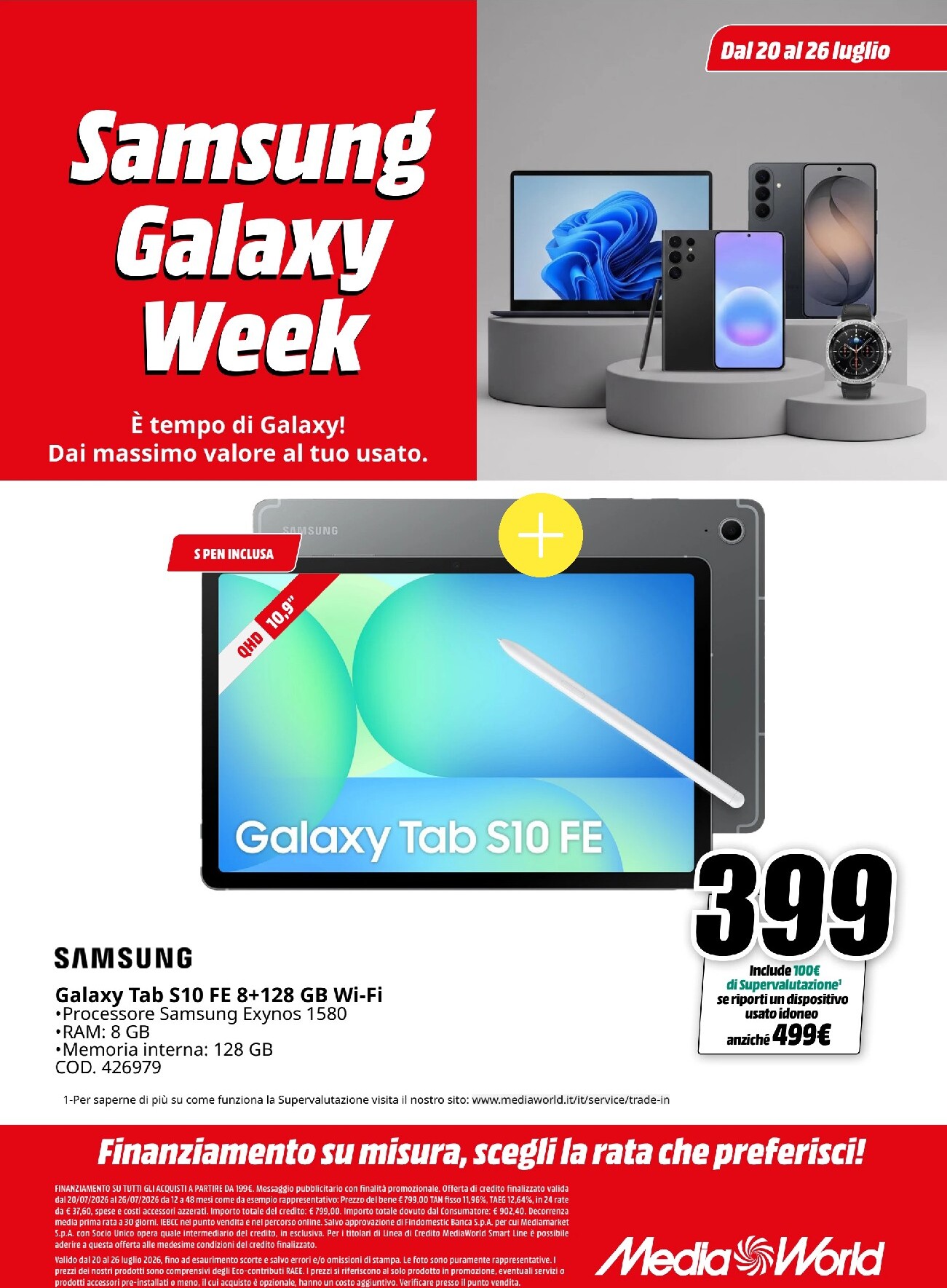 mediaworld - Volantino attuale di Mediaworld - Galaxy Week valido dal lunedì 20/07/2026 al domenica 26/07/2026 - page: 7