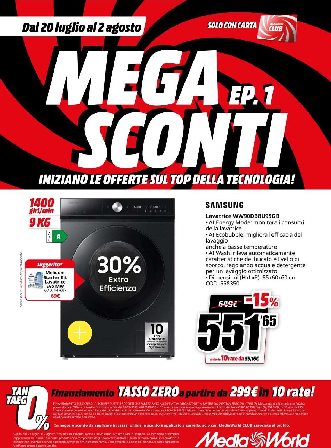 mediaworld - Volantino attuale di Mediaworld - Mega Sconti valido dal lunedì 20/07/2026 al domenica 02/08/2026 - page: 55