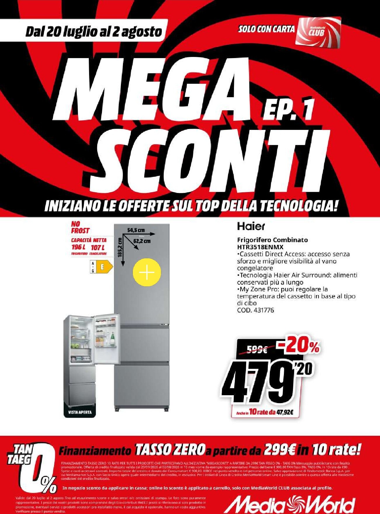 mediaworld - Volantino attuale di Mediaworld - Mega Sconti valido dal lunedì 20/07/2026 al domenica 02/08/2026 - page: 47