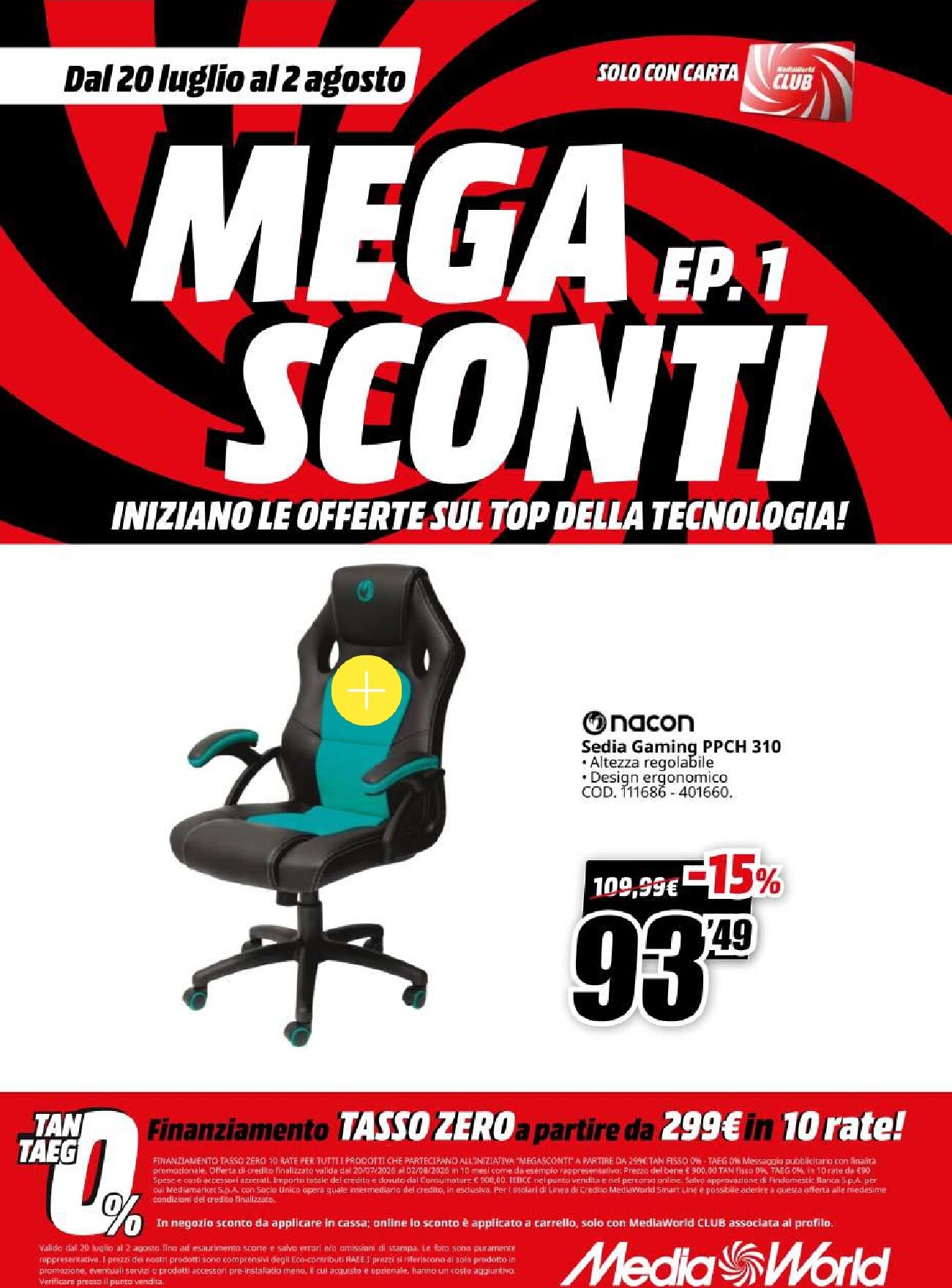 mediaworld - Volantino attuale di Mediaworld - Mega Sconti valido dal lunedì 20/07/2026 al domenica 02/08/2026 - page: 42