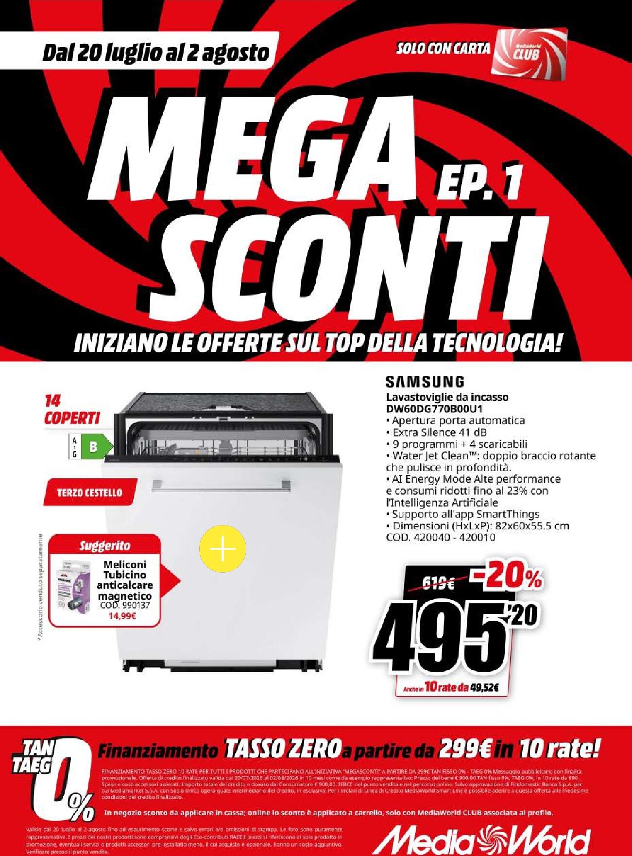 mediaworld - Volantino attuale di Mediaworld - Mega Sconti valido dal lunedì 20/07/2026 al domenica 02/08/2026 - page: 50