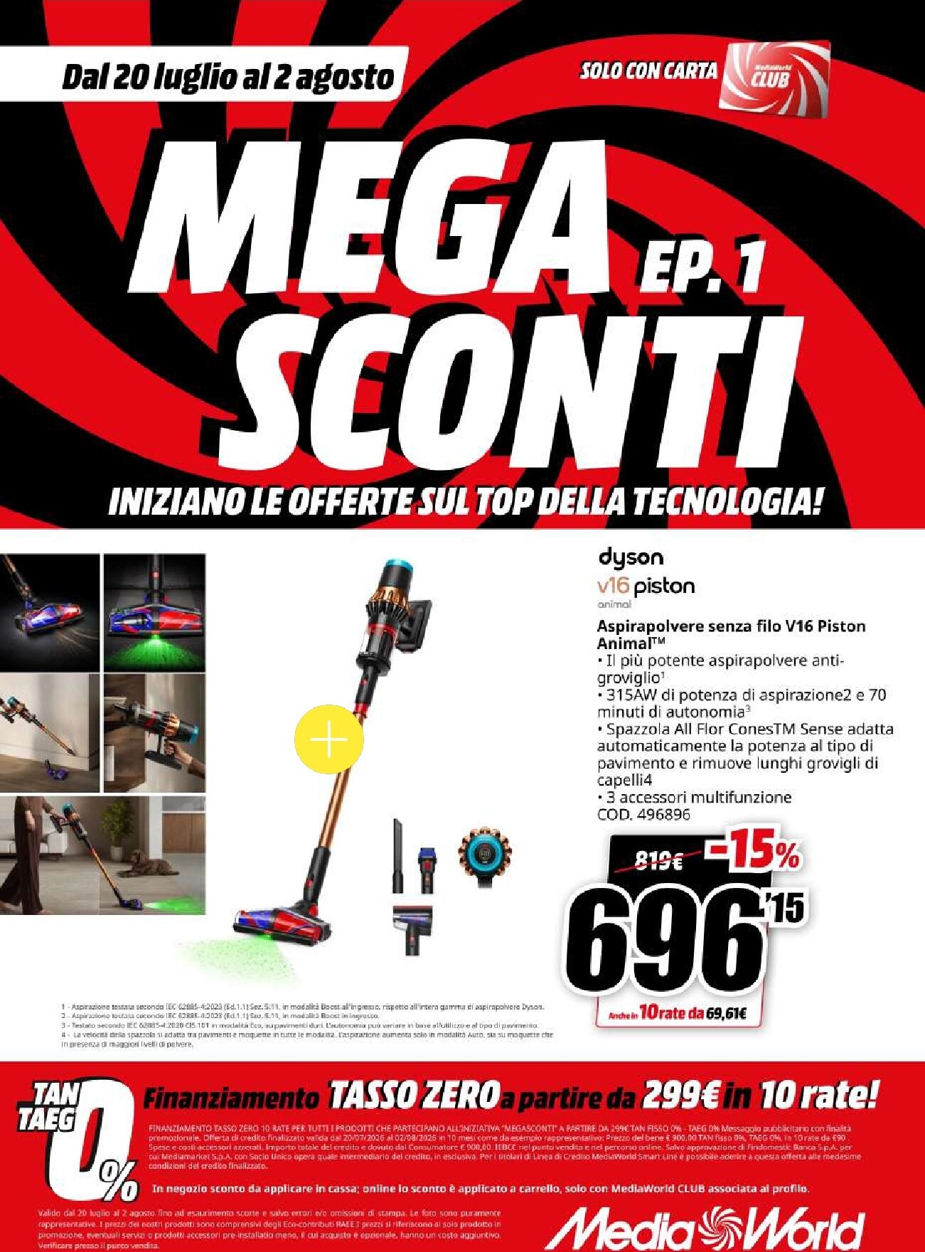 mediaworld - Volantino attuale di Mediaworld - Mega Sconti valido dal lunedì 20/07/2026 al domenica 02/08/2026 - page: 70