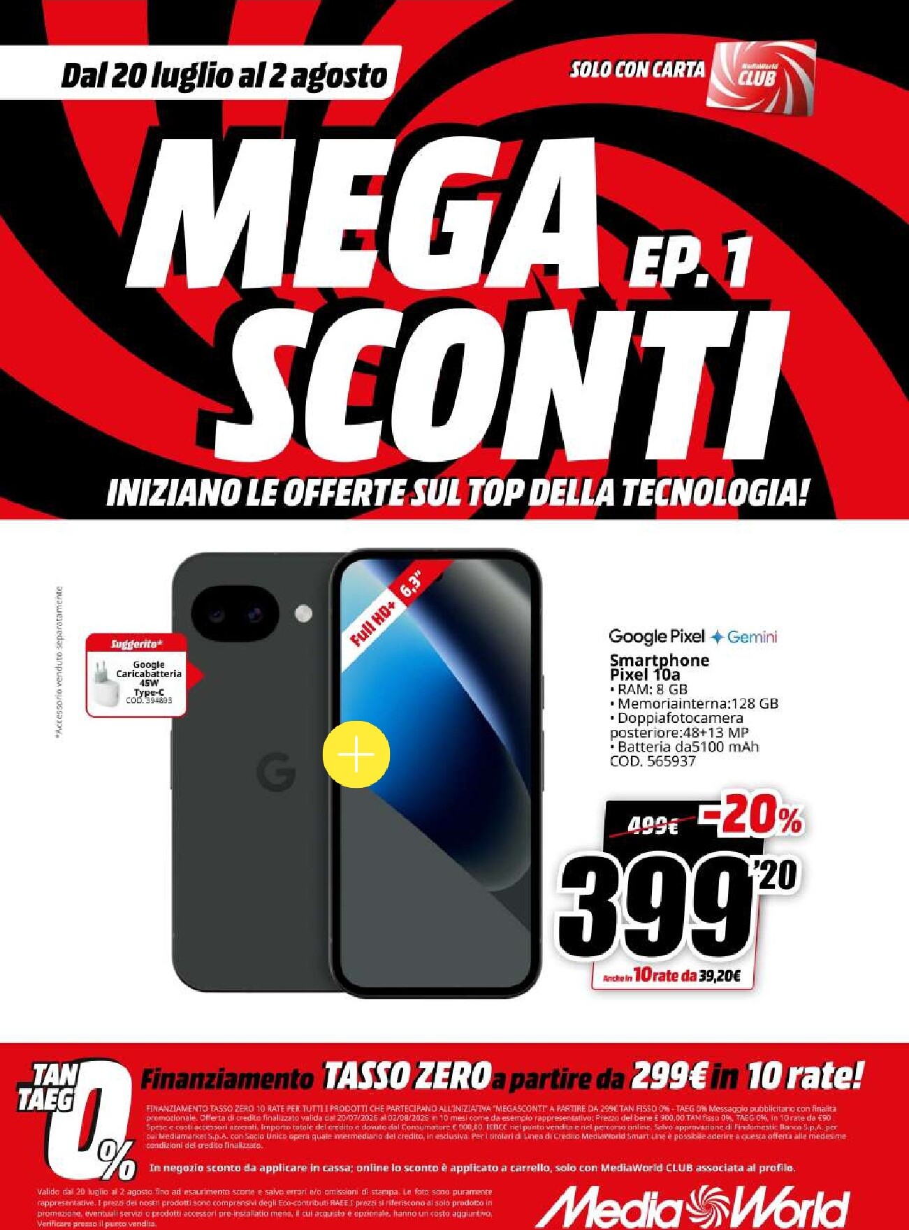 mediaworld - Volantino attuale di Mediaworld - Mega Sconti valido dal lunedì 20/07/2026 al domenica 02/08/2026 - page: 20