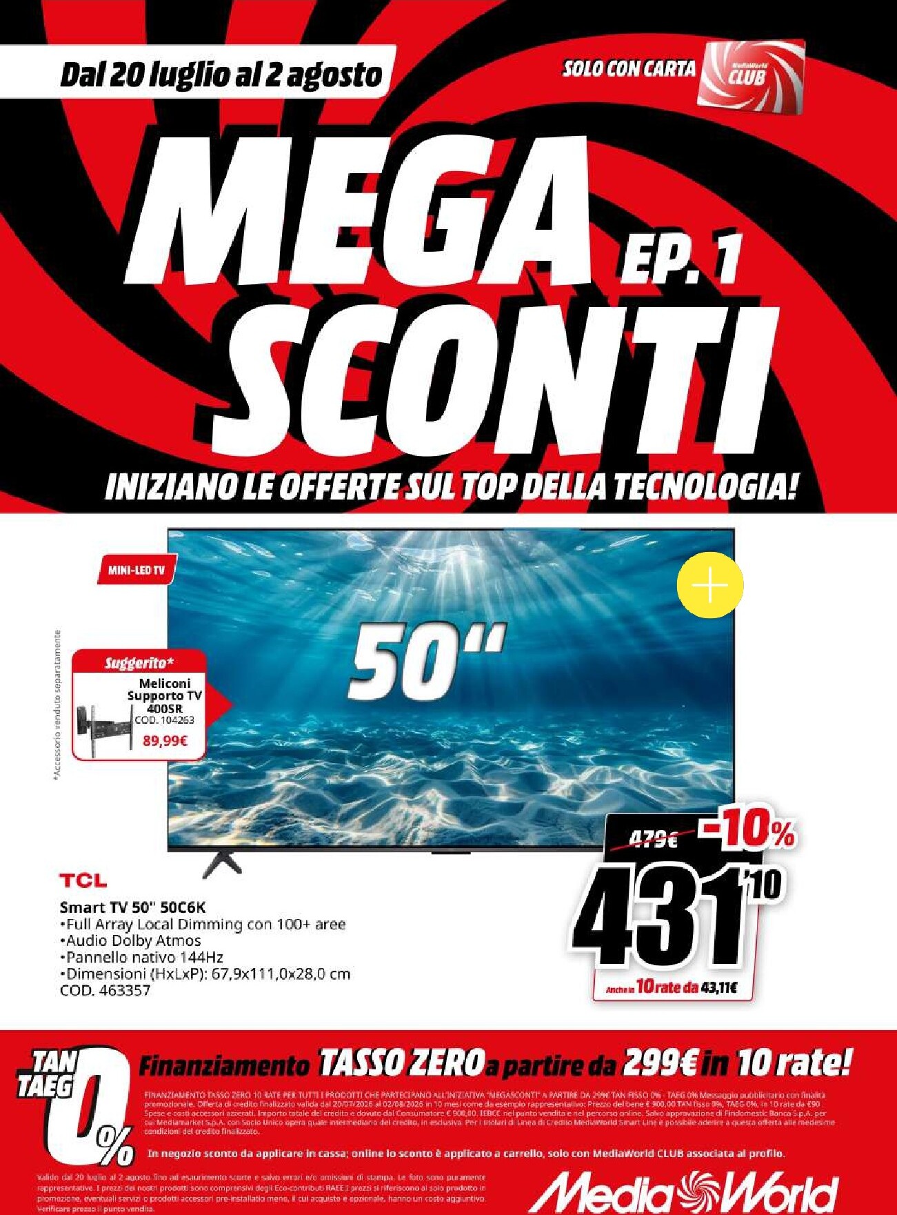 mediaworld - Volantino attuale di Mediaworld - Mega Sconti valido dal lunedì 20/07/2026 al domenica 02/08/2026 - page: 6