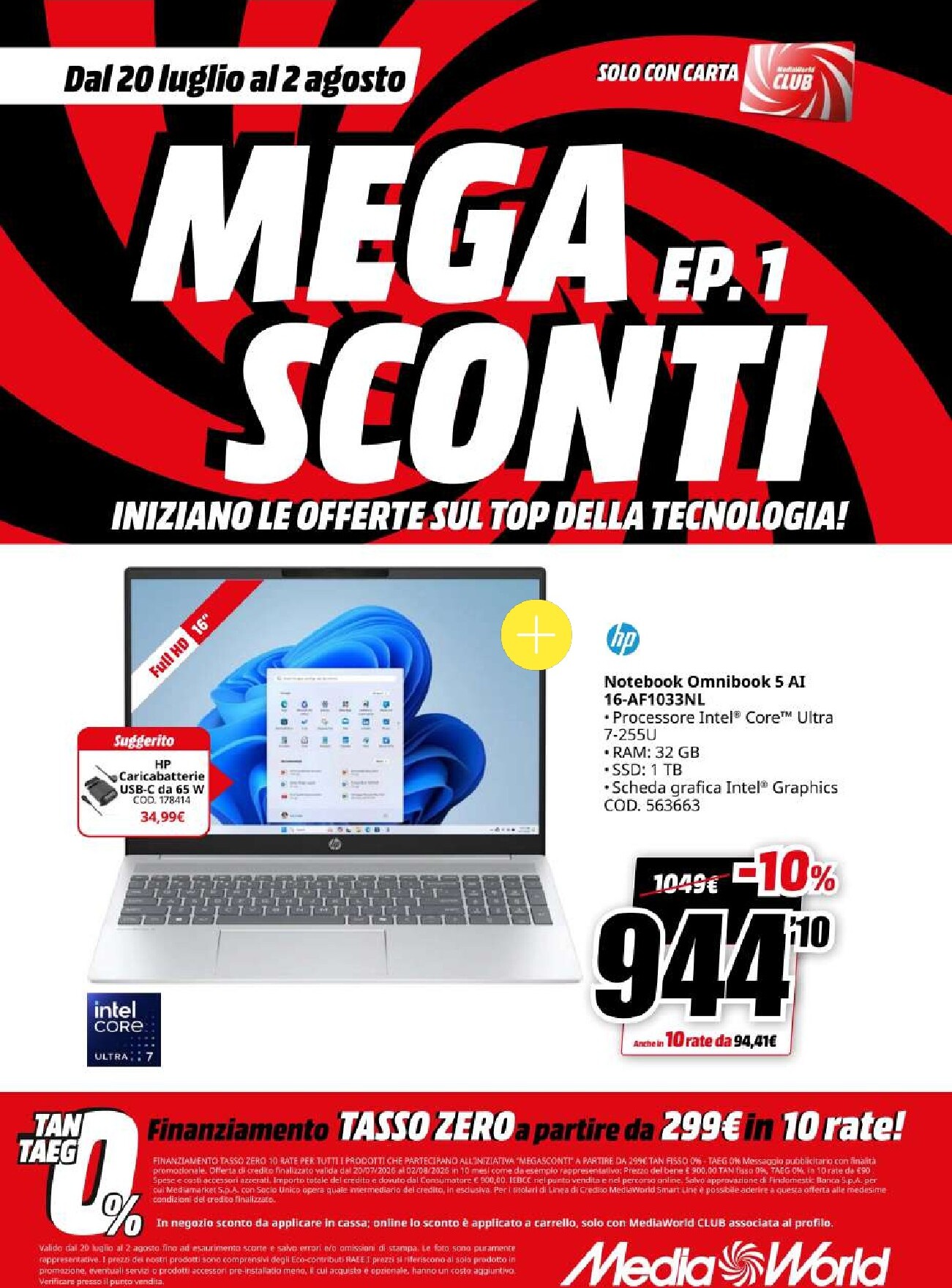 mediaworld - Volantino attuale di Mediaworld - Mega Sconti valido dal lunedì 20/07/2026 al domenica 02/08/2026 - page: 34