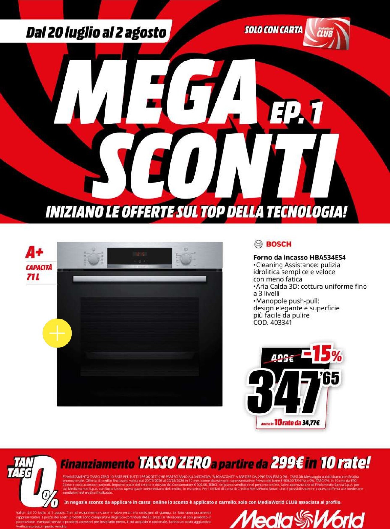 mediaworld - Volantino attuale di Mediaworld - Mega Sconti valido dal lunedì 20/07/2026 al domenica 02/08/2026 - page: 52