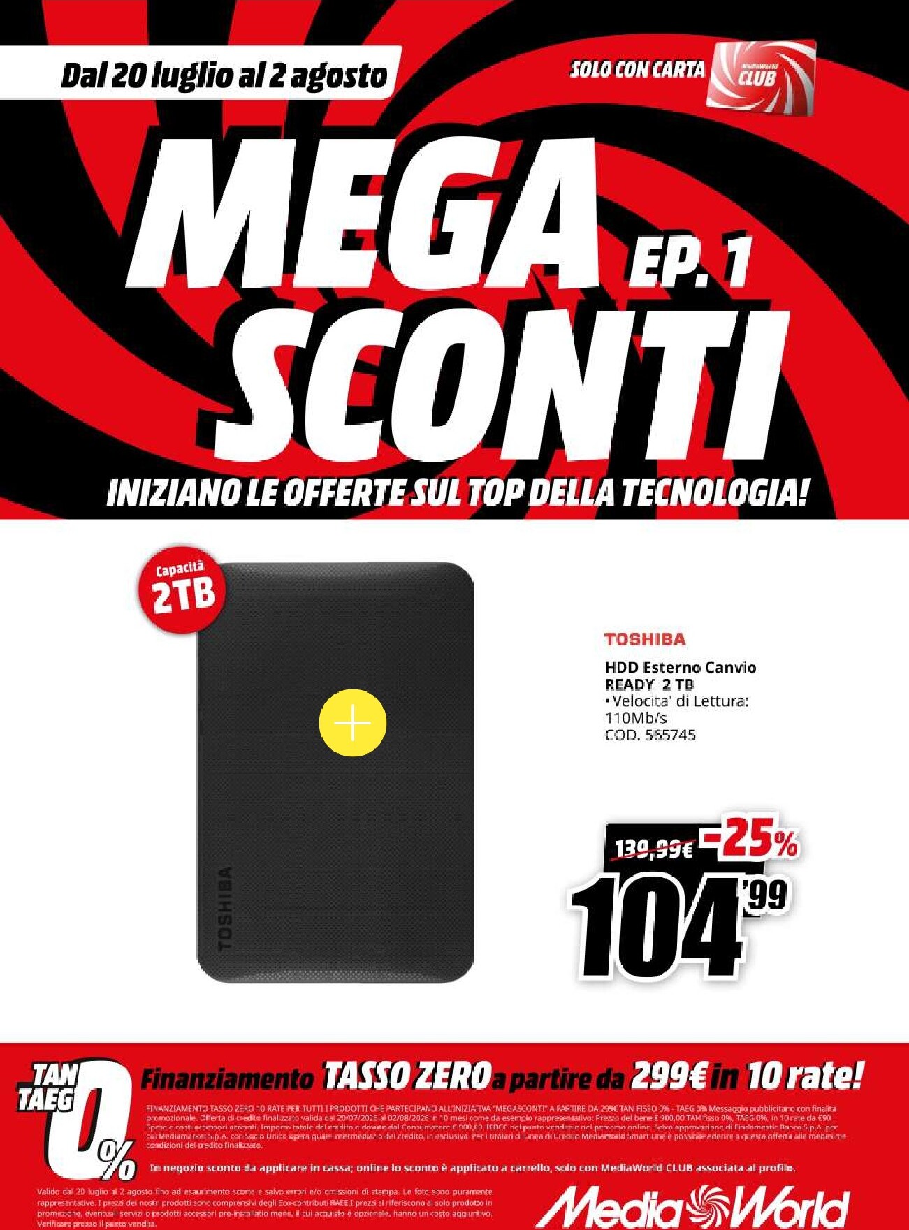 mediaworld - Volantino attuale di Mediaworld - Mega Sconti valido dal lunedì 20/07/2026 al domenica 02/08/2026 - page: 43