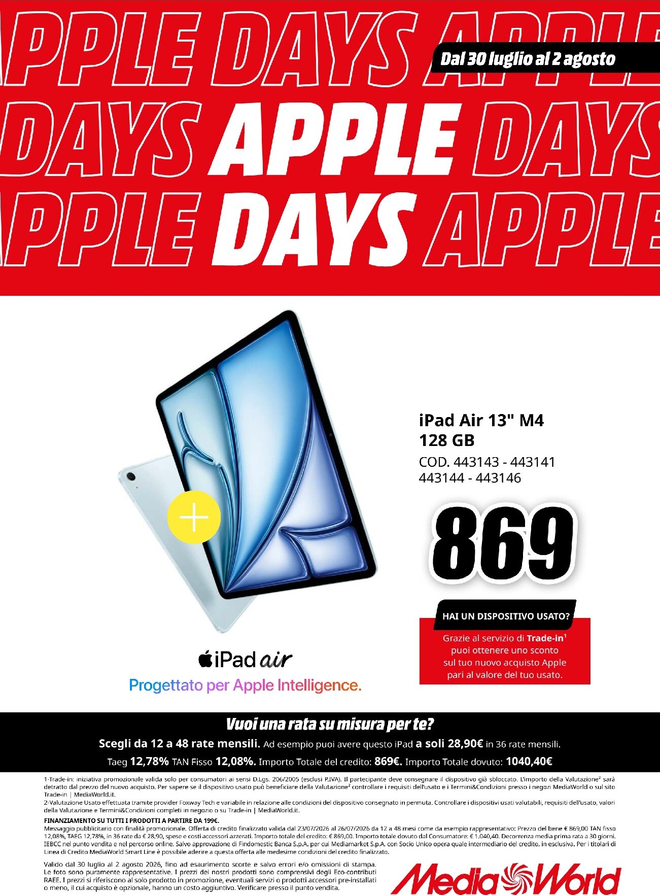 mediaworld - Volantino attuale di Mediaworld - Apple Days valido dal giovedì 30/07/2026 al domenica 02/08/2026 - page: 7