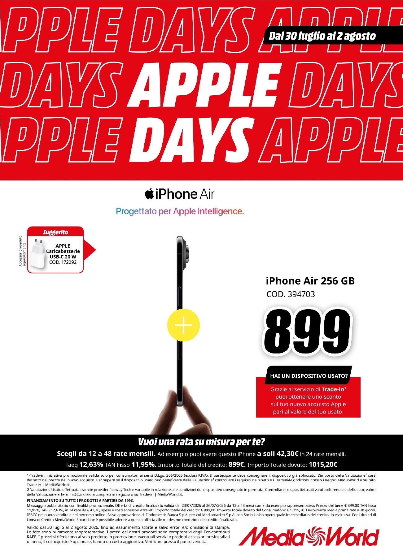 mediaworld - Volantino attuale di Mediaworld - Apple Days valido dal giovedì 30/07/2026 al domenica 02/08/2026 - page: 12