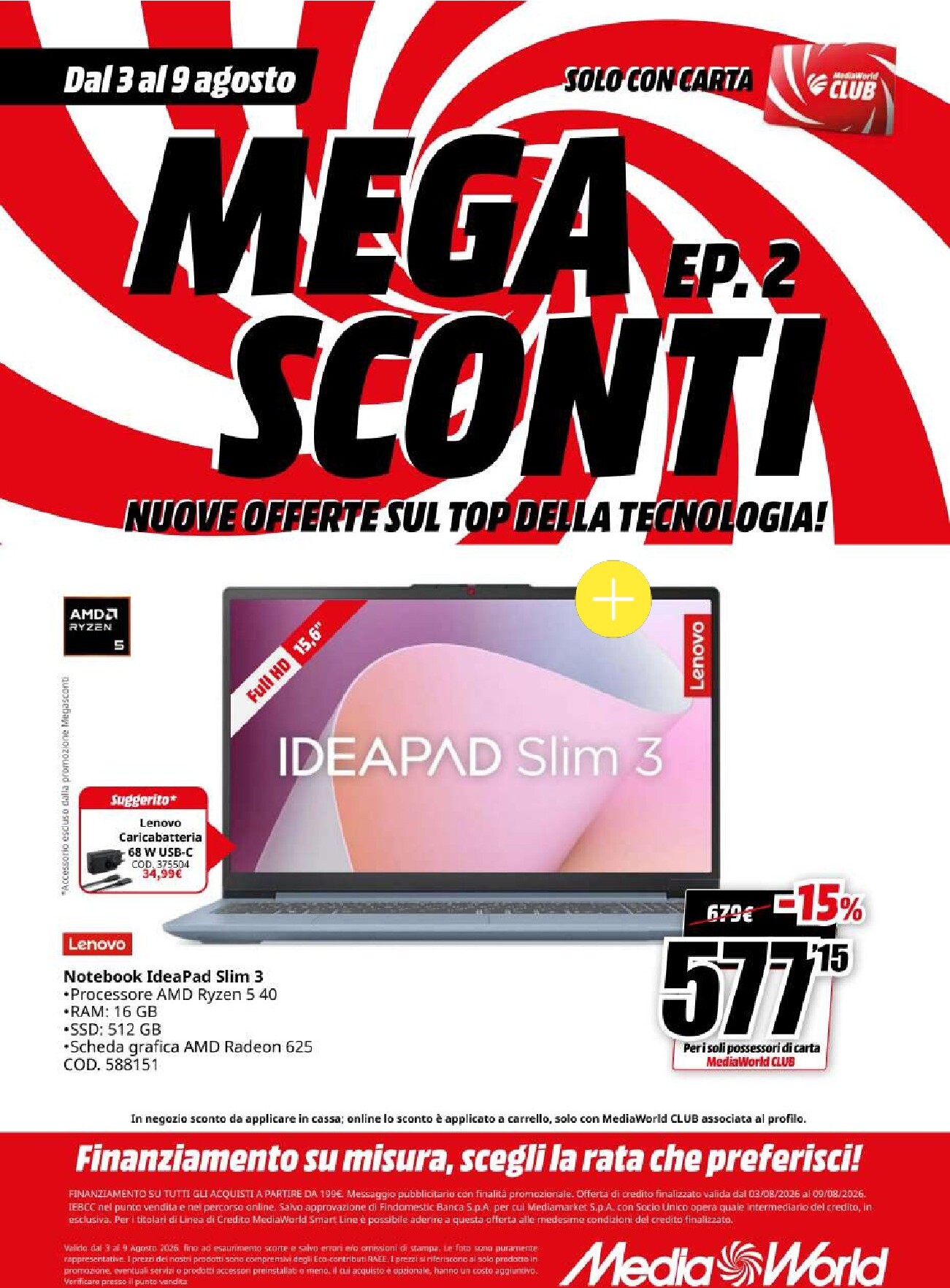 mediaworld - Volantino attuale di Mediaworld valido dal lunedì 03/08/2026 al domenica 09/08/2026 - page: 20