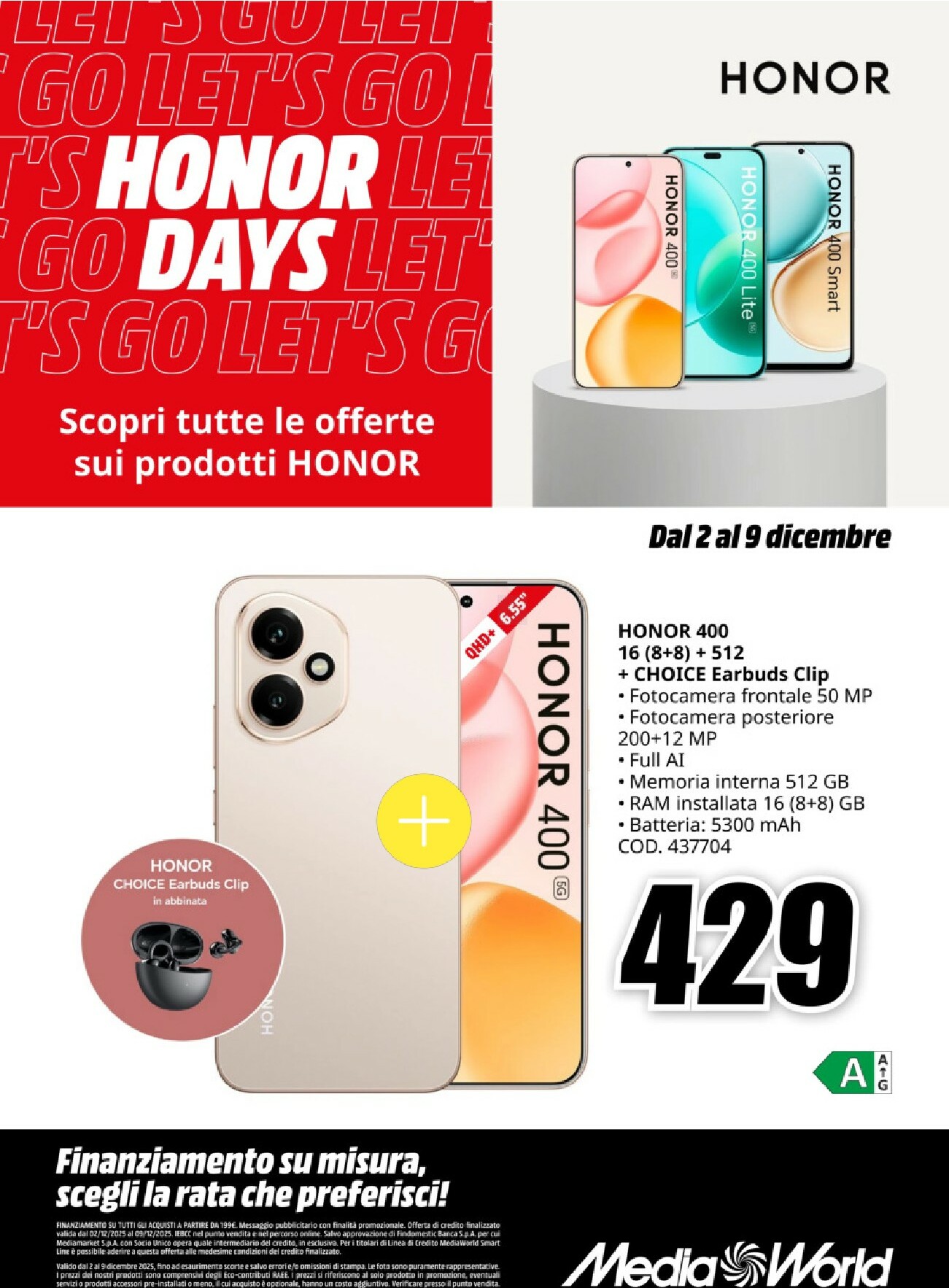 mediaworld - Volantino Mediaworld - Honor Days valido dal 02/12 al 09/12 - page: 3