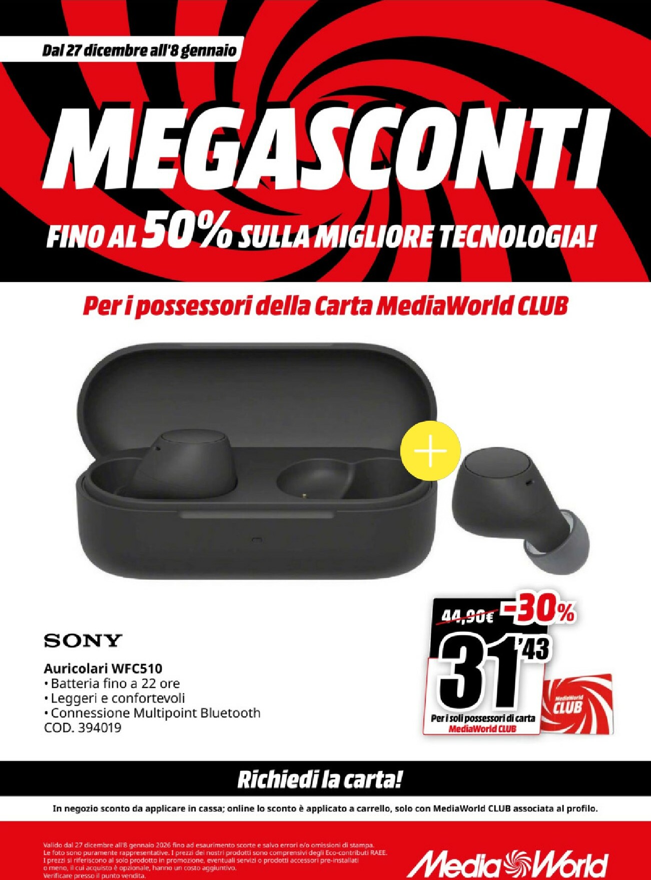 mediaworld - Volantino Mediaworld valido dal 27/12 al 08/01 - page: 10