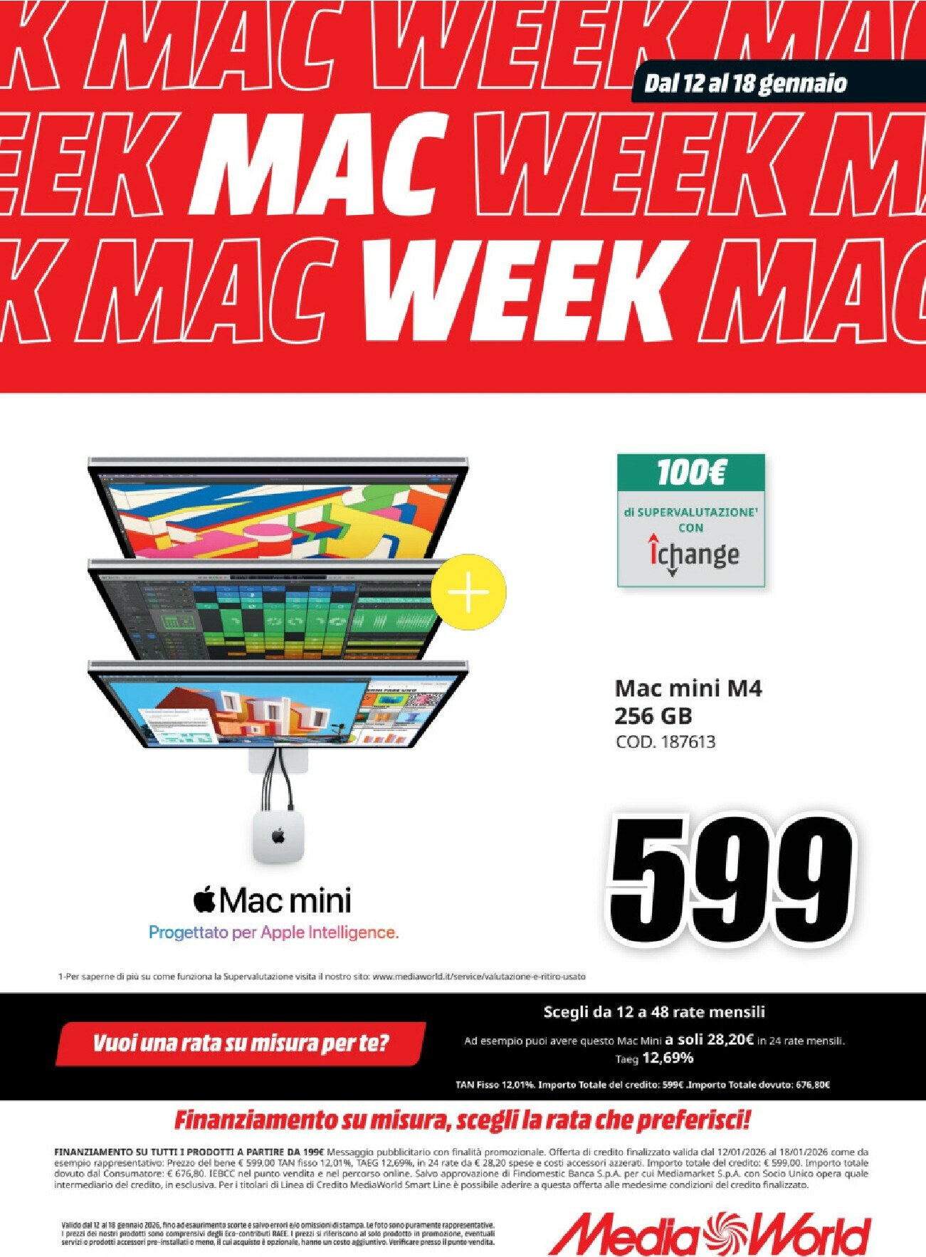 mediaworld - Volantino Mediaworld - Mac Week valido dal 12/01 al 18/01