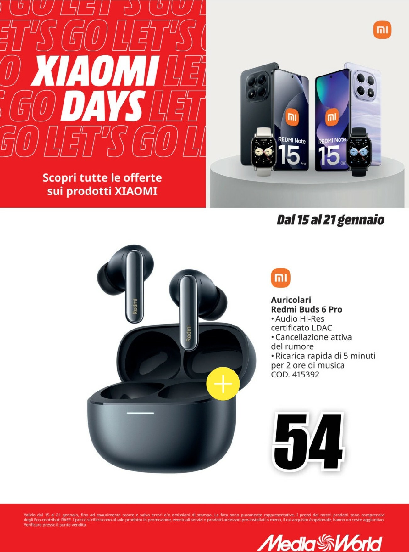 mediaworld - Volantino Mediaworld - Xiaomi Days valido dal 15/01 al 21/01 - page: 7