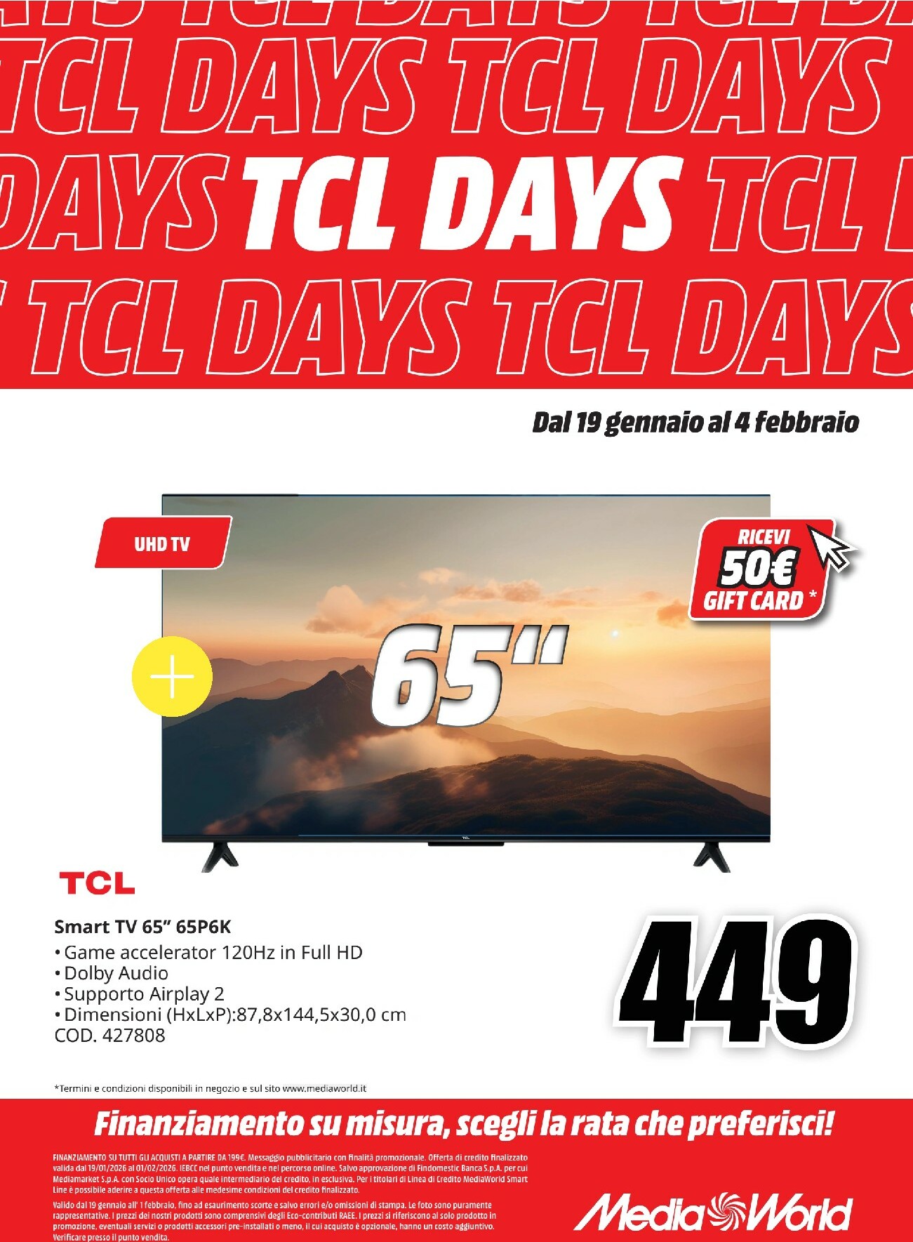 mediaworld - Volantino Mediaworld - TCL Days valido dal 19/01 al 04/02 - page: 2