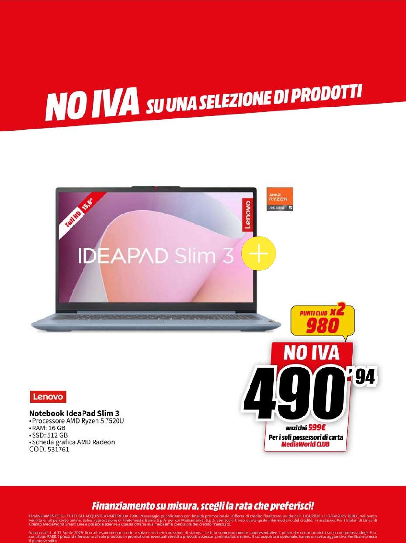 mediaworld - Volantino Mediaworld valido dal 01/04/2026 al 12/04/2026 - page: 15