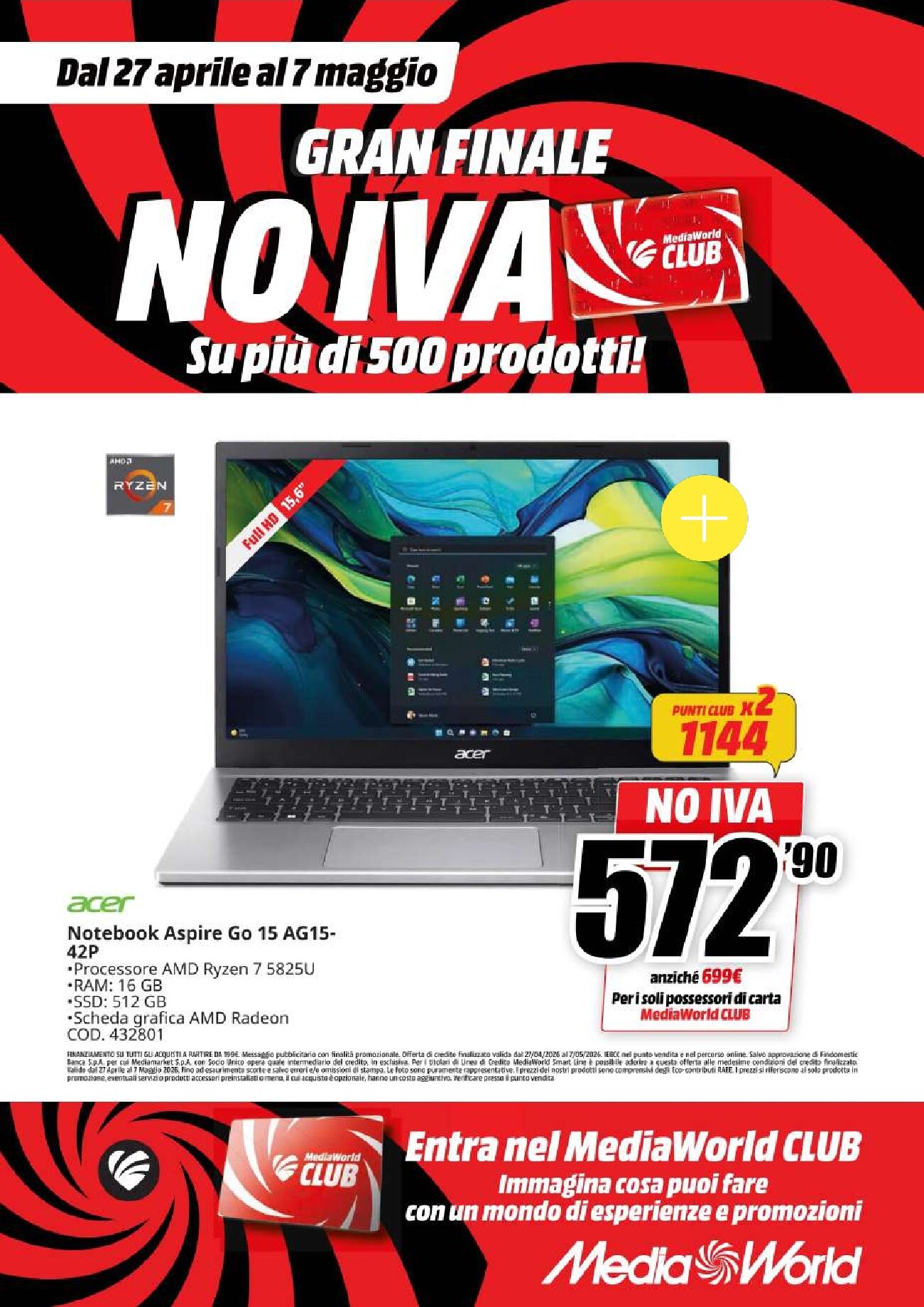 mediaworld - Volantino attuale di Mediaworld valido dal lunedì 27/04/2026 al giovedì 07/05/2026 - page: 43