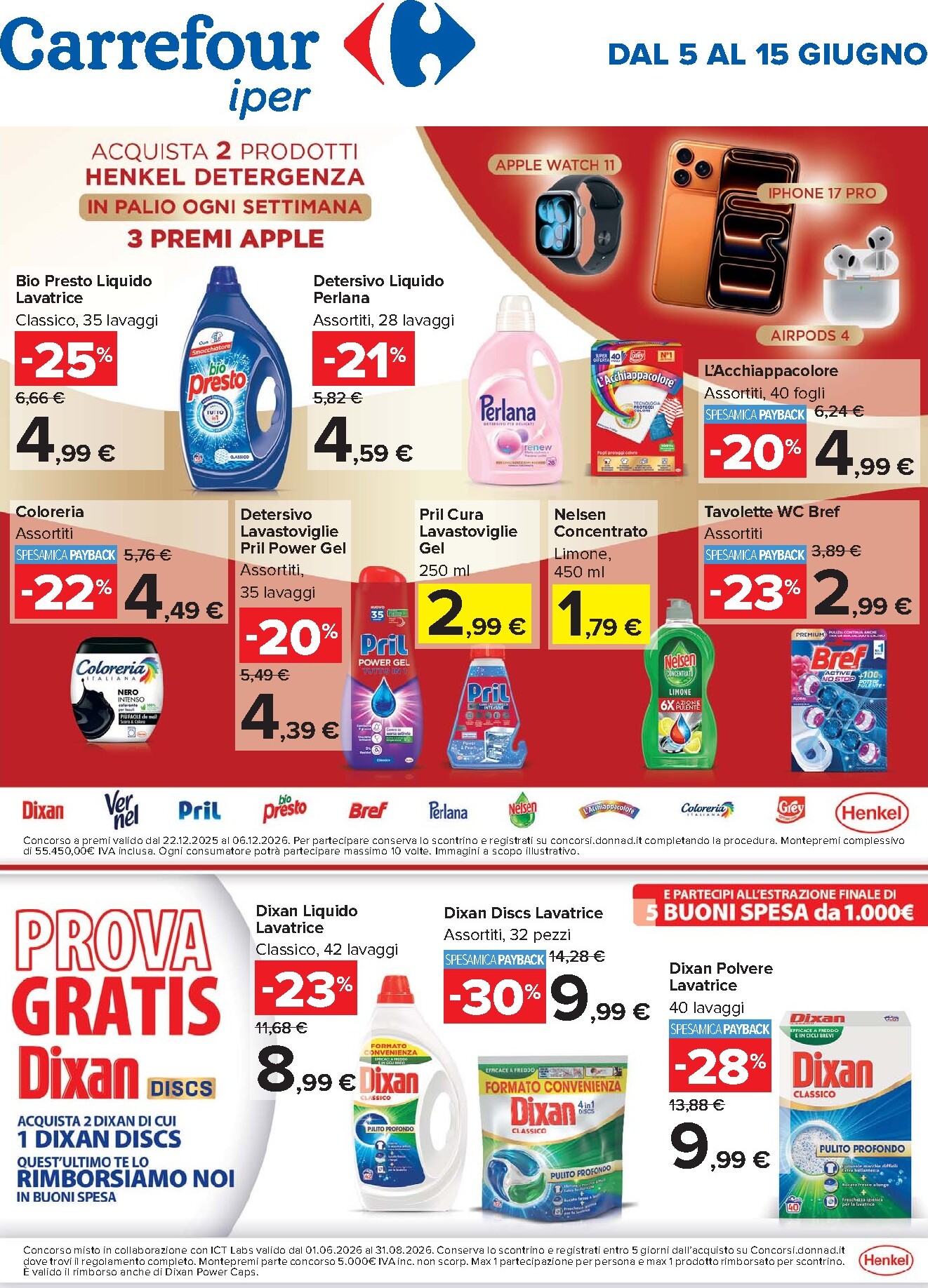 carrefour - Volantino Carrefour - Speciale Henkel per la prossima settimana dal venerdì 05/06/2026 al lunedì 15/06/2026 - page: 1