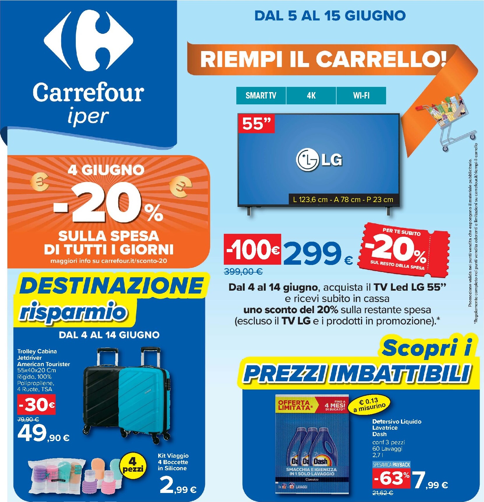 carrefour - Volantino Carrefour per la prossima settimana dal venerdì 05/06/2026 al lunedì 15/06/2026