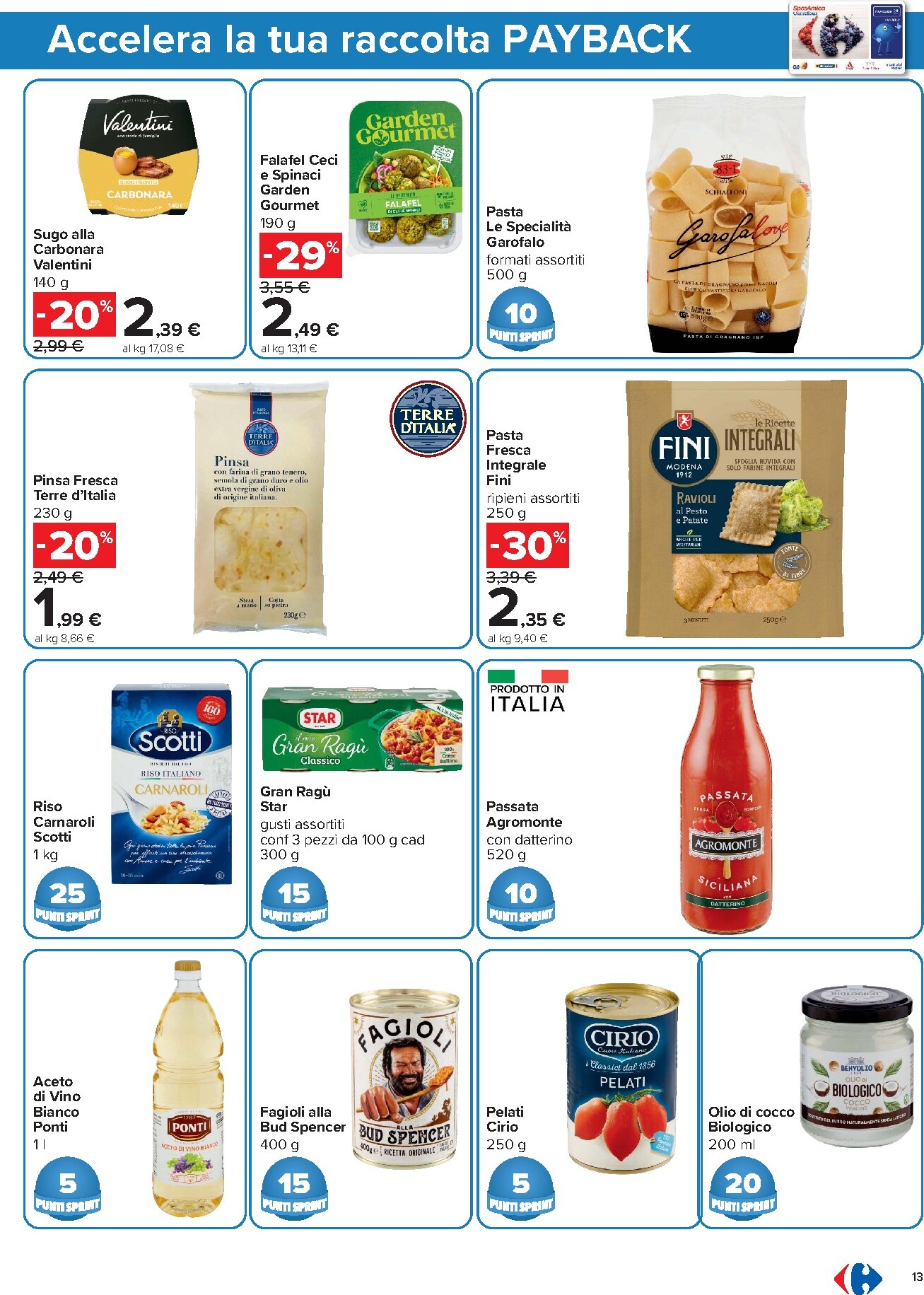 carrefour - Volantino Carrefour - Punti Sprint Payback per la prossima settimana dal martedì 16/06/2026 al lunedì 29/06/2026 - page: 13