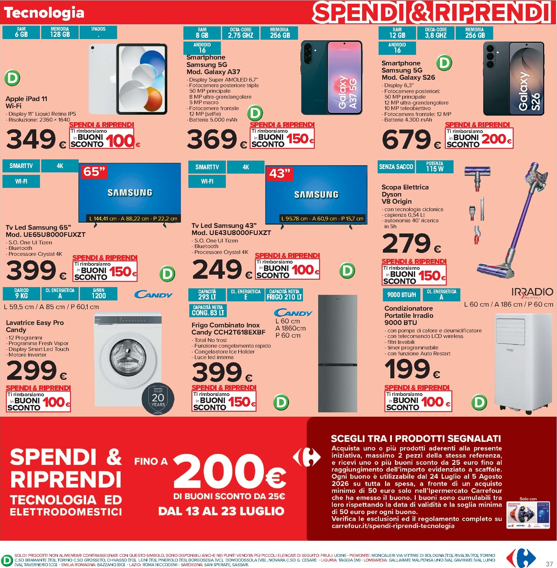 carrefour - Volantino Carrefour - Piu prendi meno spendi per la prossima settimana dal lunedì 13/07/2026 al giovedì 23/07/2026 - page: 37