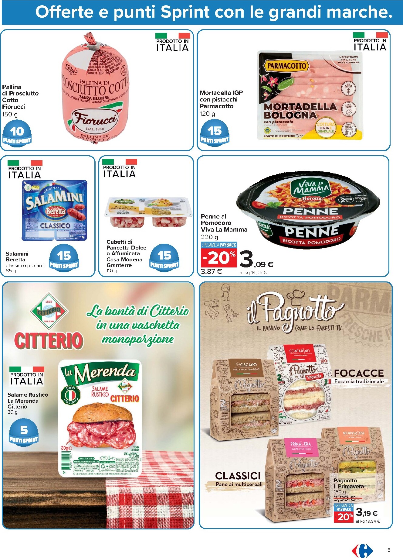 carrefour - Volantino Carrefour - Punti Sprint Payback per la prossima settimana dal lunedì 13/07/2026 al giovedì 23/07/2026 - page: 3