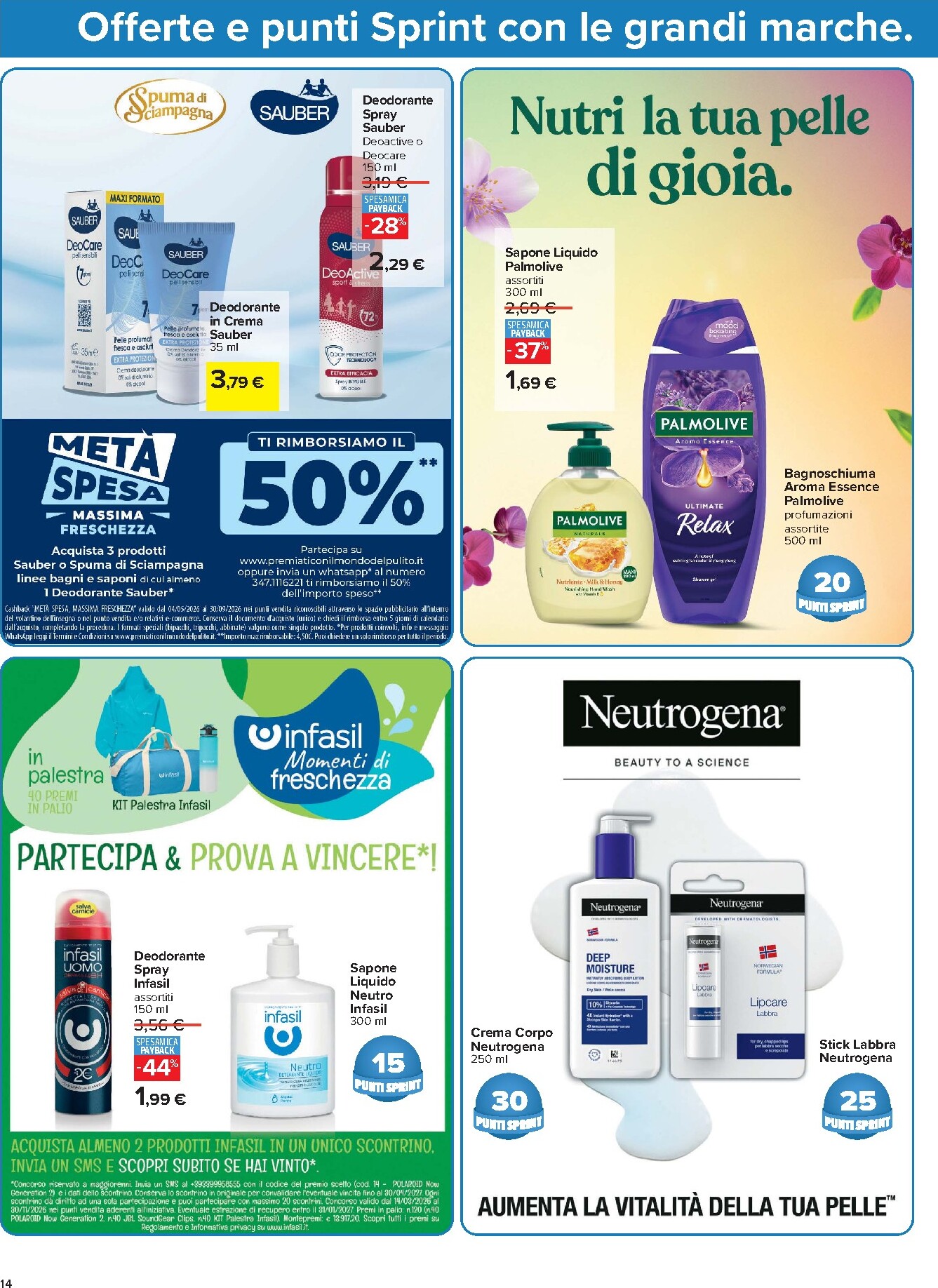 carrefour - Volantino Carrefour - Punti Sprint Payback per la prossima settimana dal venerdì 24/07/2026 al mercoledì 05/08/2026 - page: 14