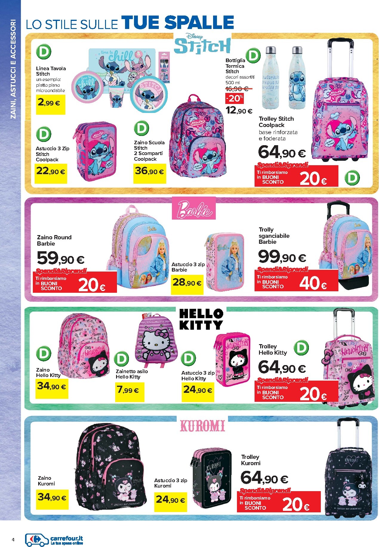 carrefour - Volantino attuale di Carrefour - Catalogo Scuola valido dal mercoledì 22/07/2026 al domenica 06/09/2026 - page: 4