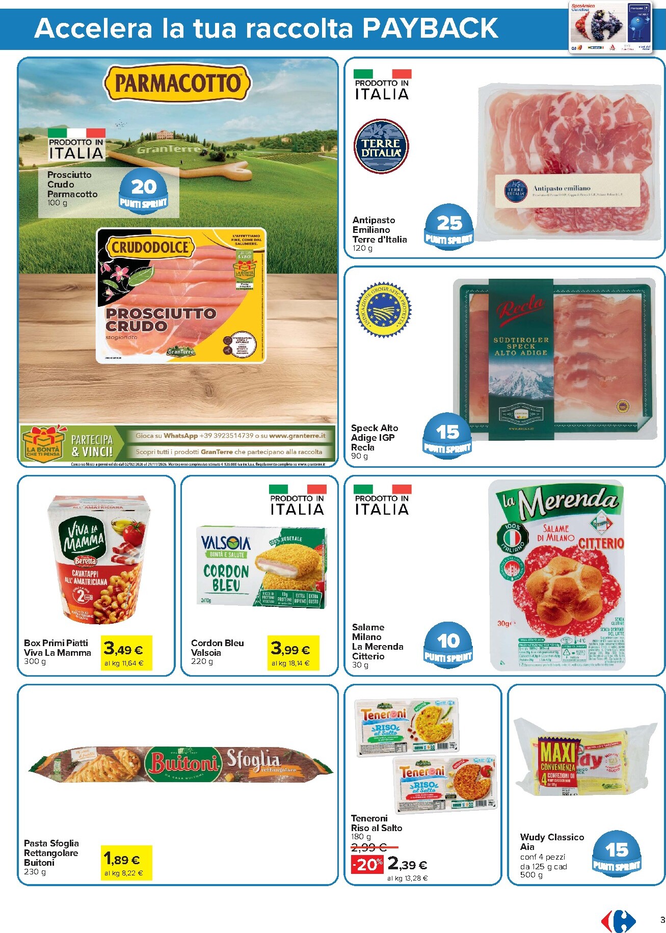 carrefour - Volantino futuro Carrefour - Punti Sprint Payback valido dal giovedì 06/08/2026 al mercoledì 19/08/2026 - page: 3