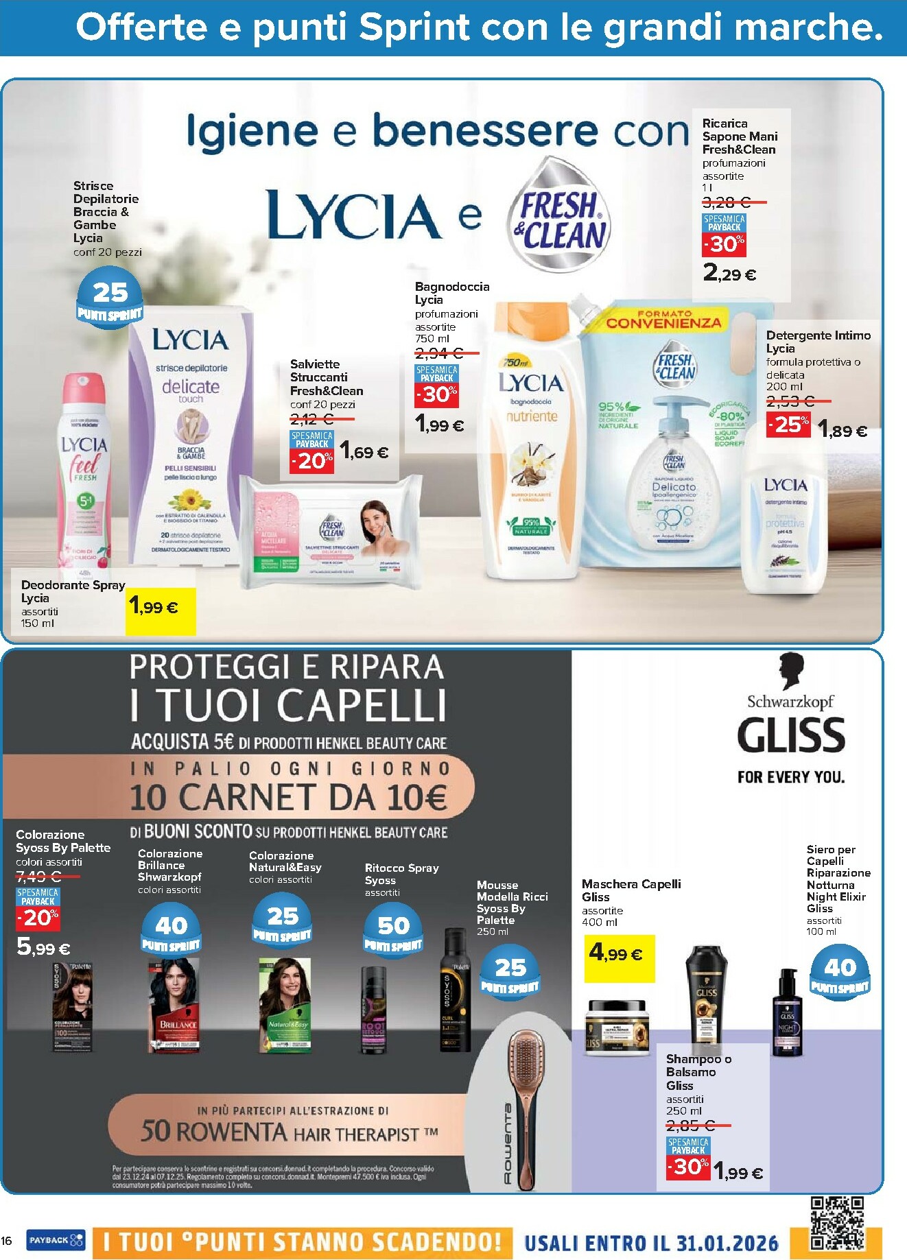 carrefour - Volantino Carrefour - Punti Sprint Payback valido dal 16/12 al 31/12 - page: 16