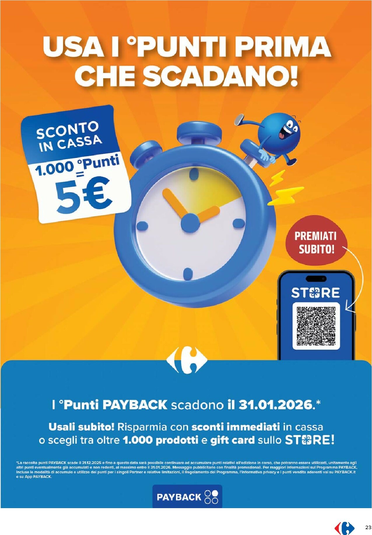 carrefour - Volantino Carrefour - Punti Sprint Payback valido dal 16/12 al 31/12 - page: 23